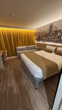 Massive room easily would accommodate a family of 4 - room was cold mind