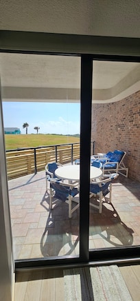 View from the master bedroom -- sliding door for private access to the patio deck