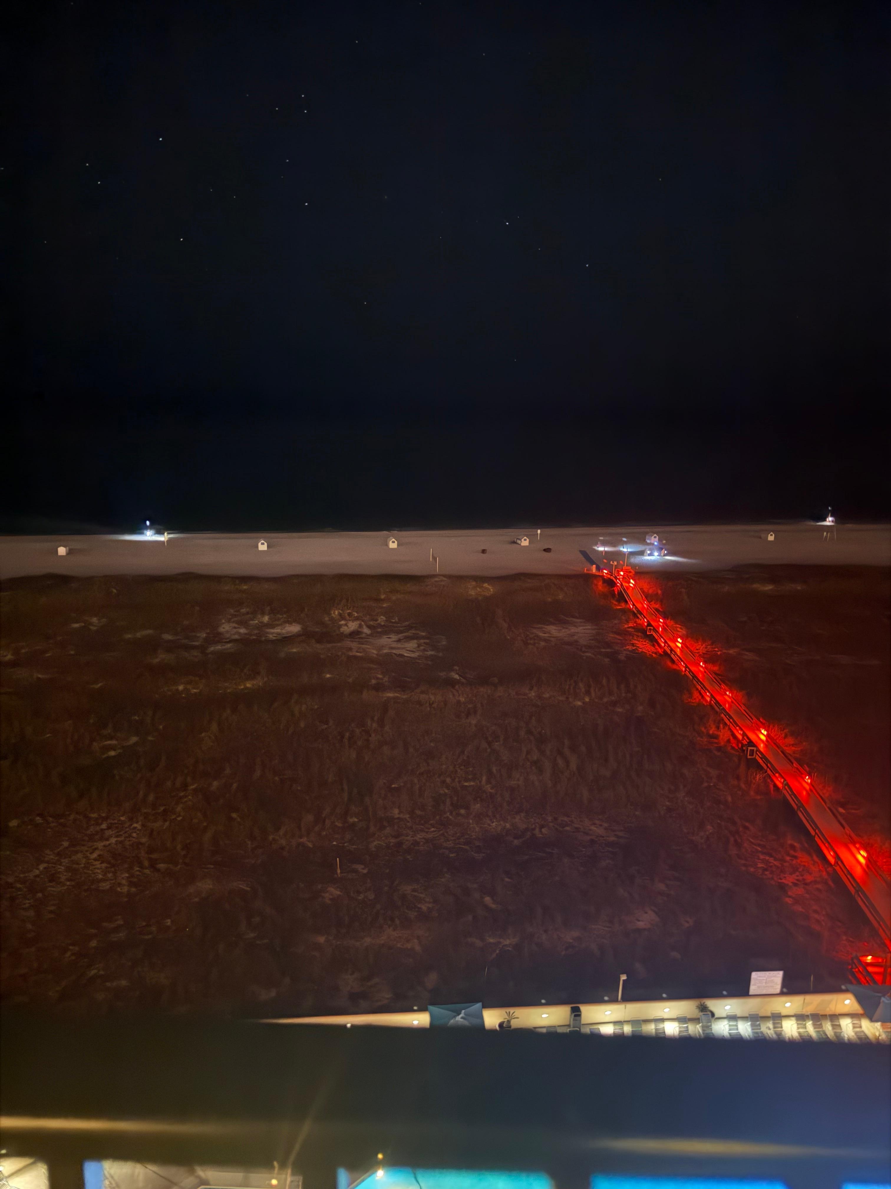 Shrimpers out on the beach at night!