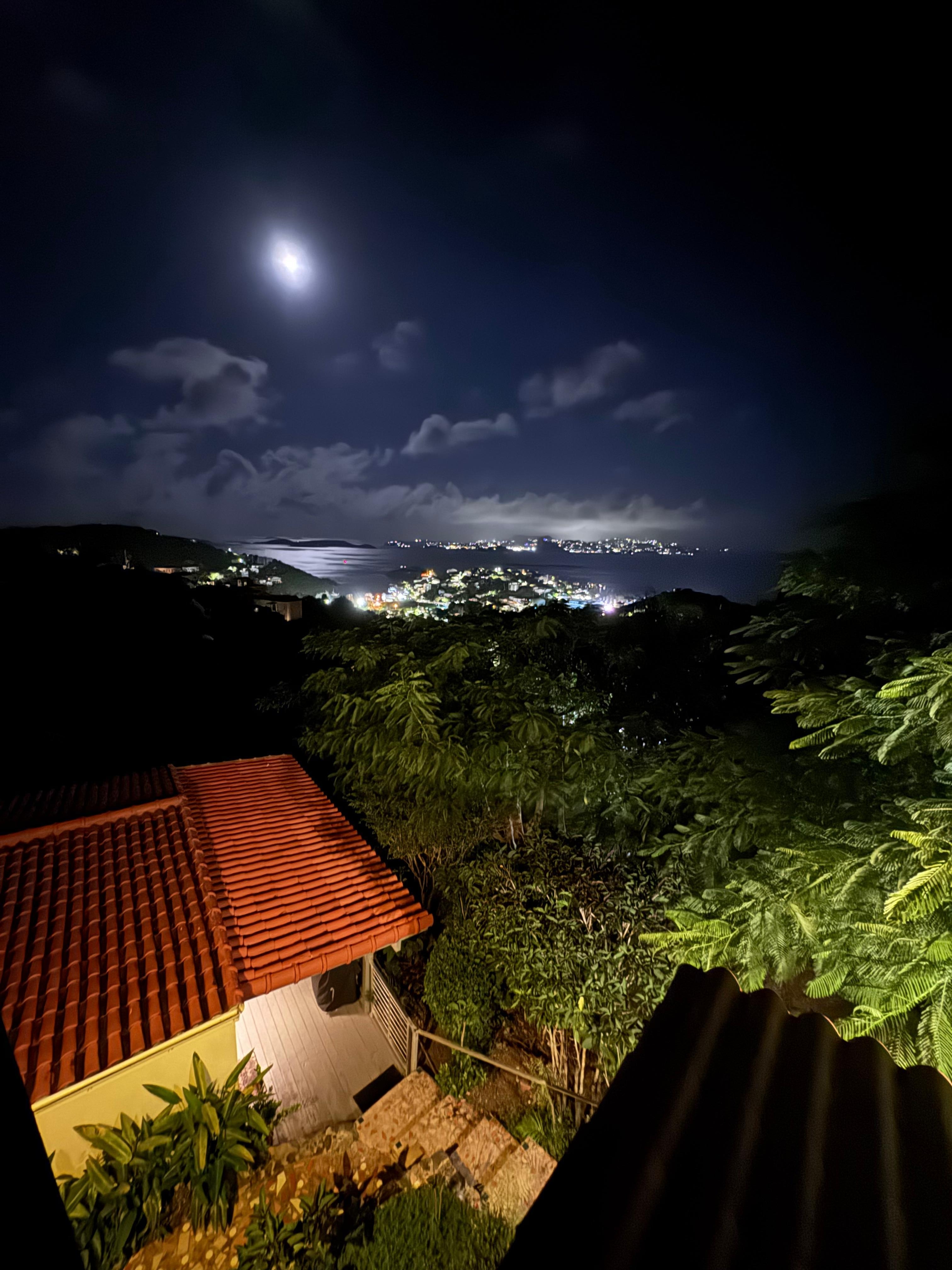 View from the villa at night.