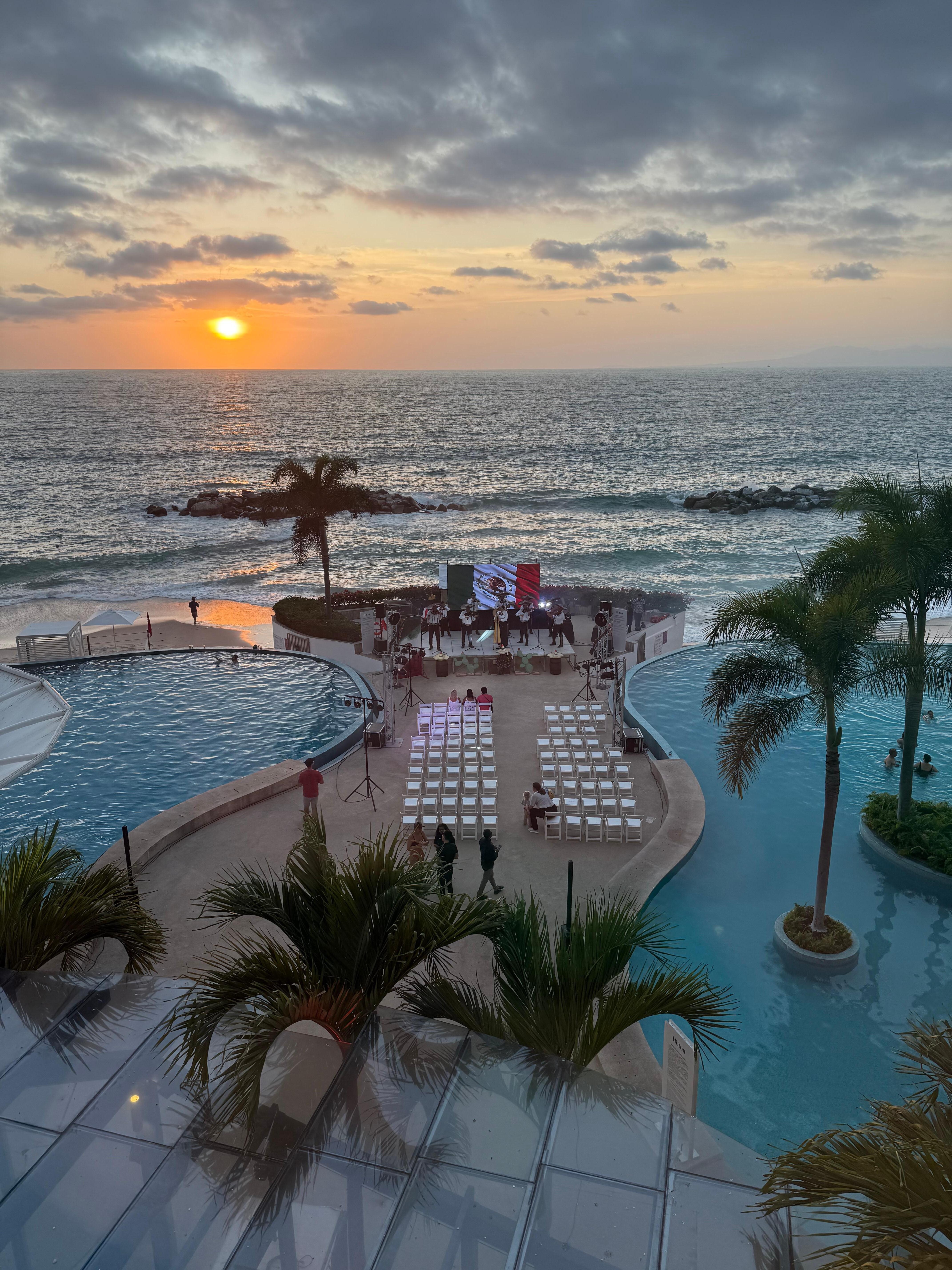 View from a partial ocean view room