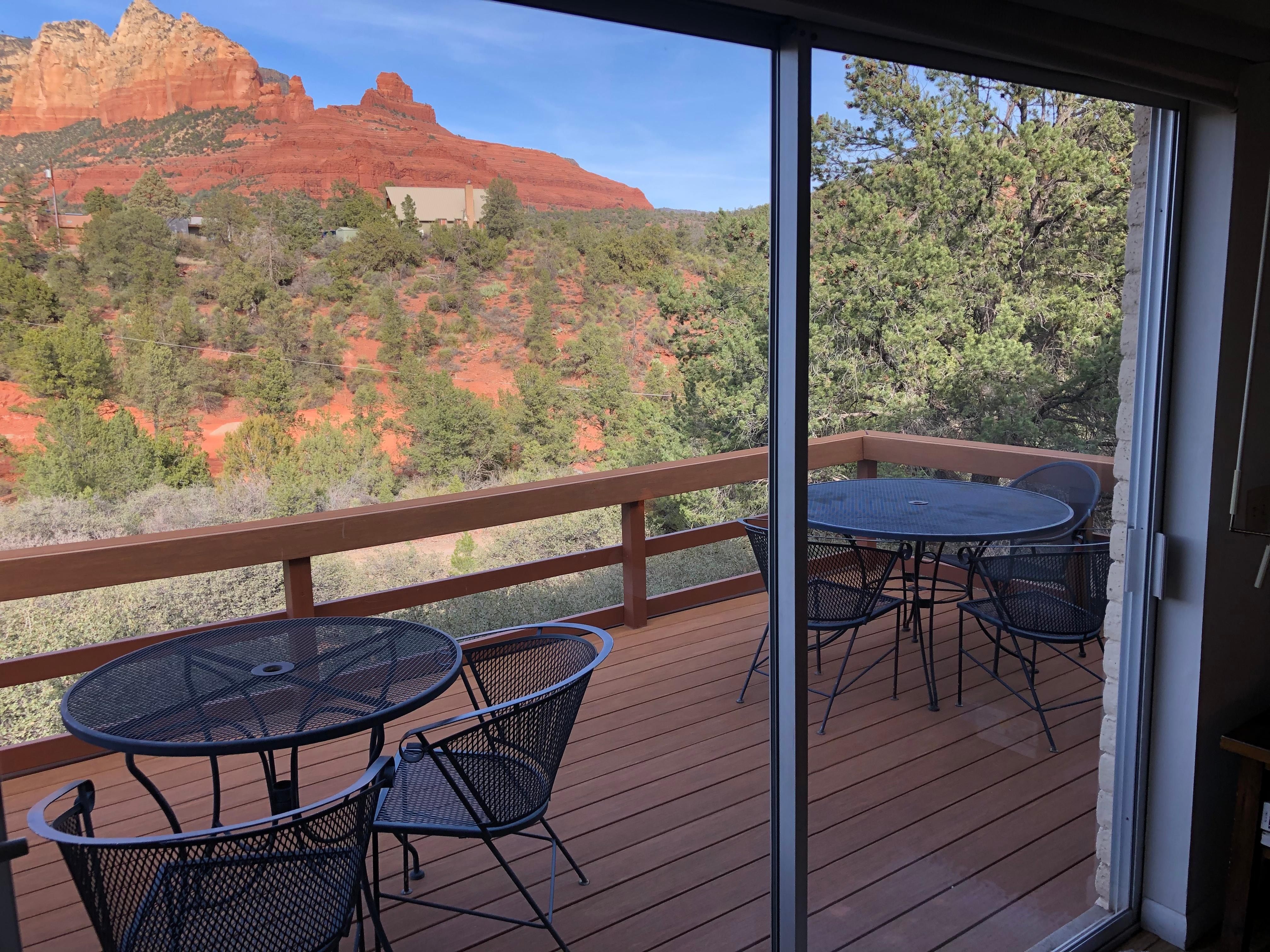 The balcony off the living room 