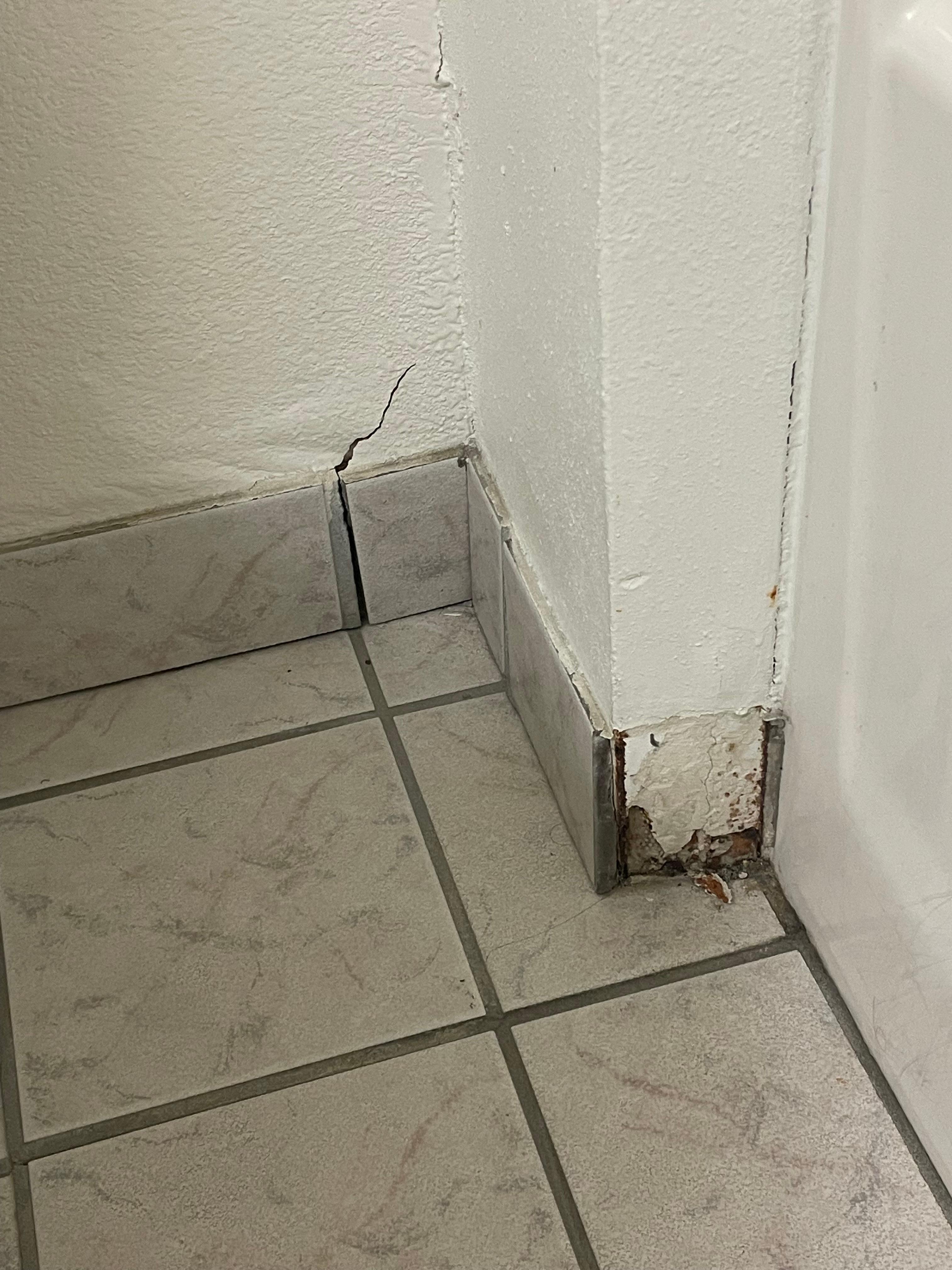 Floor of bathroom