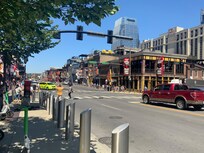 Broadway is only steps away from the hotel. Great eating options and a true taste of Tennessee whiskey
