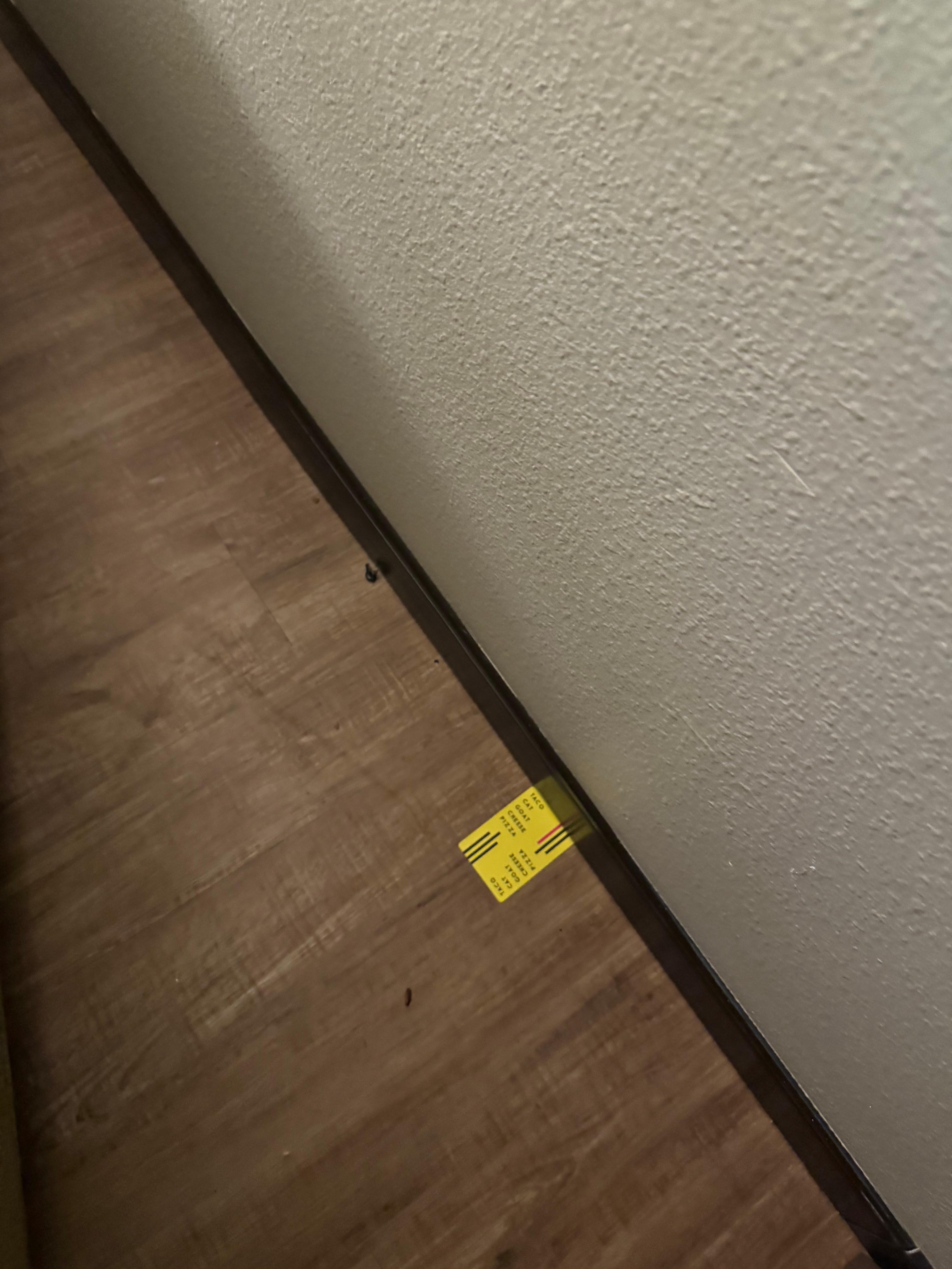 Floor hadn’t been swept. 