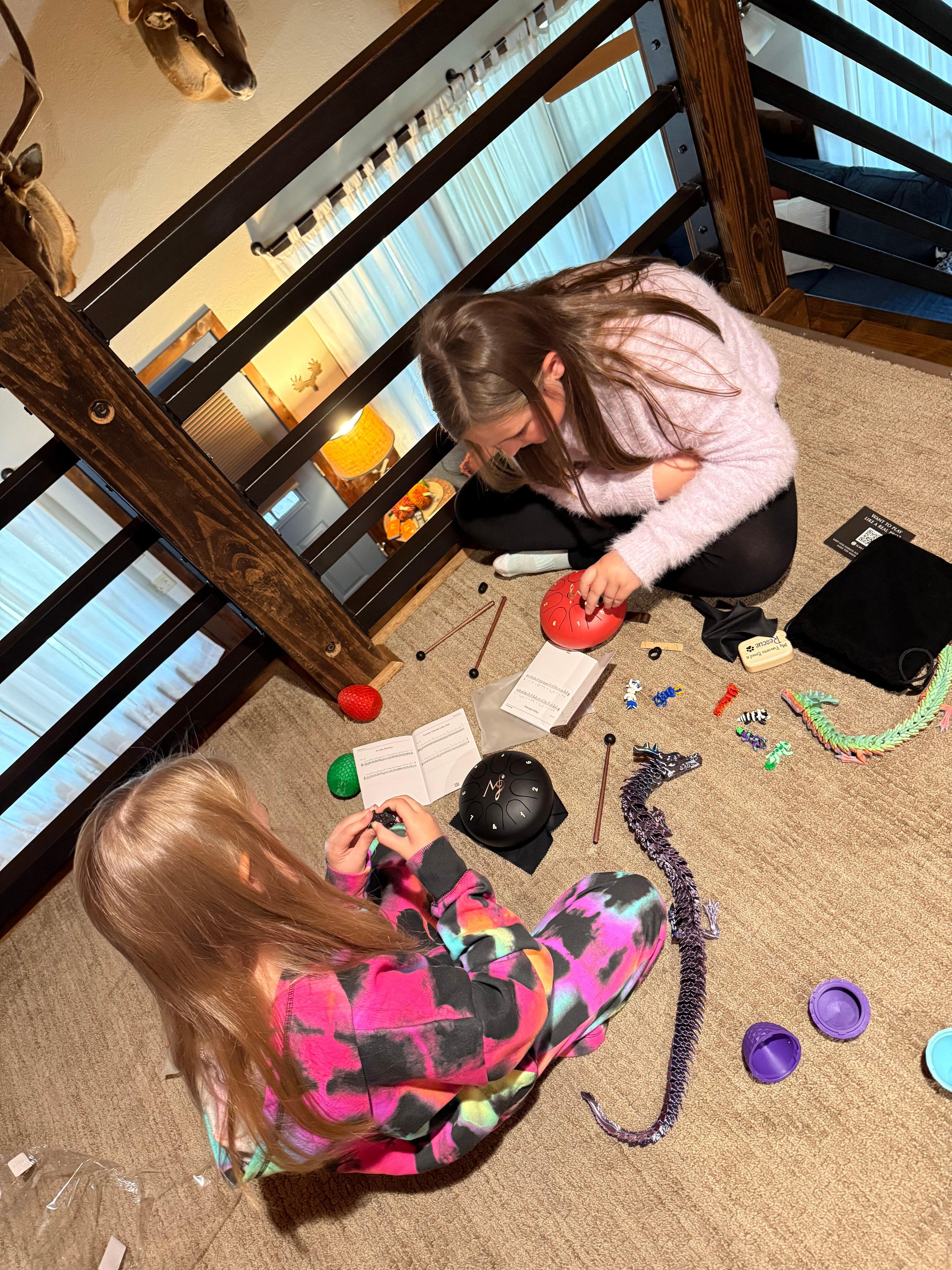 Playing in the loft area.
