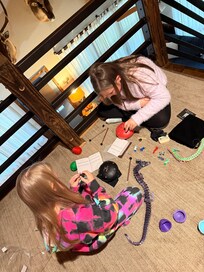 Playing in the loft area.