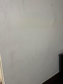 Walls full of holes and dirty