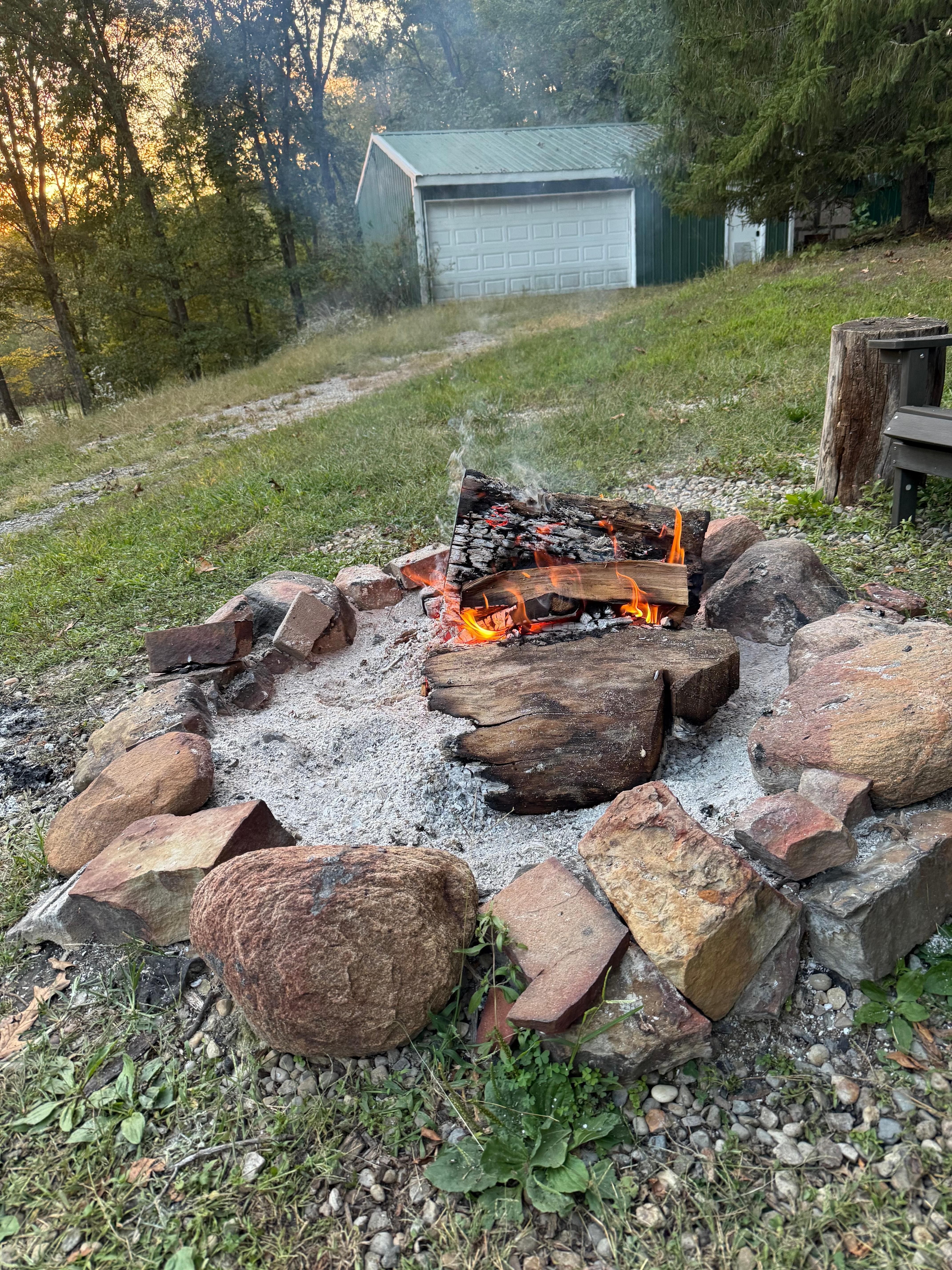 Evening fire