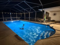 Night swimming was a hit with the kids