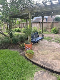 Outside in the yard