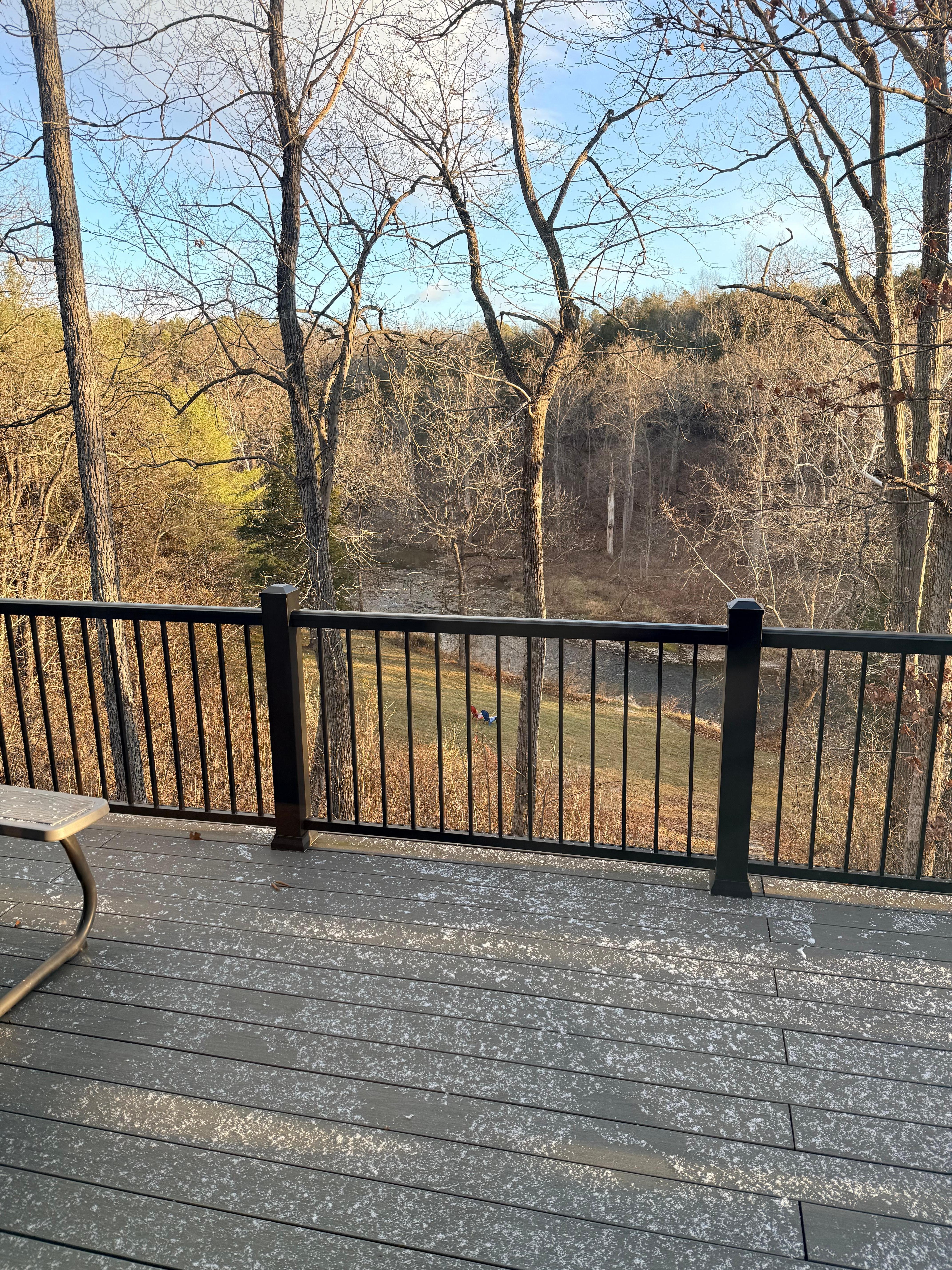 Enjoy the rustling of the creek from the back deck