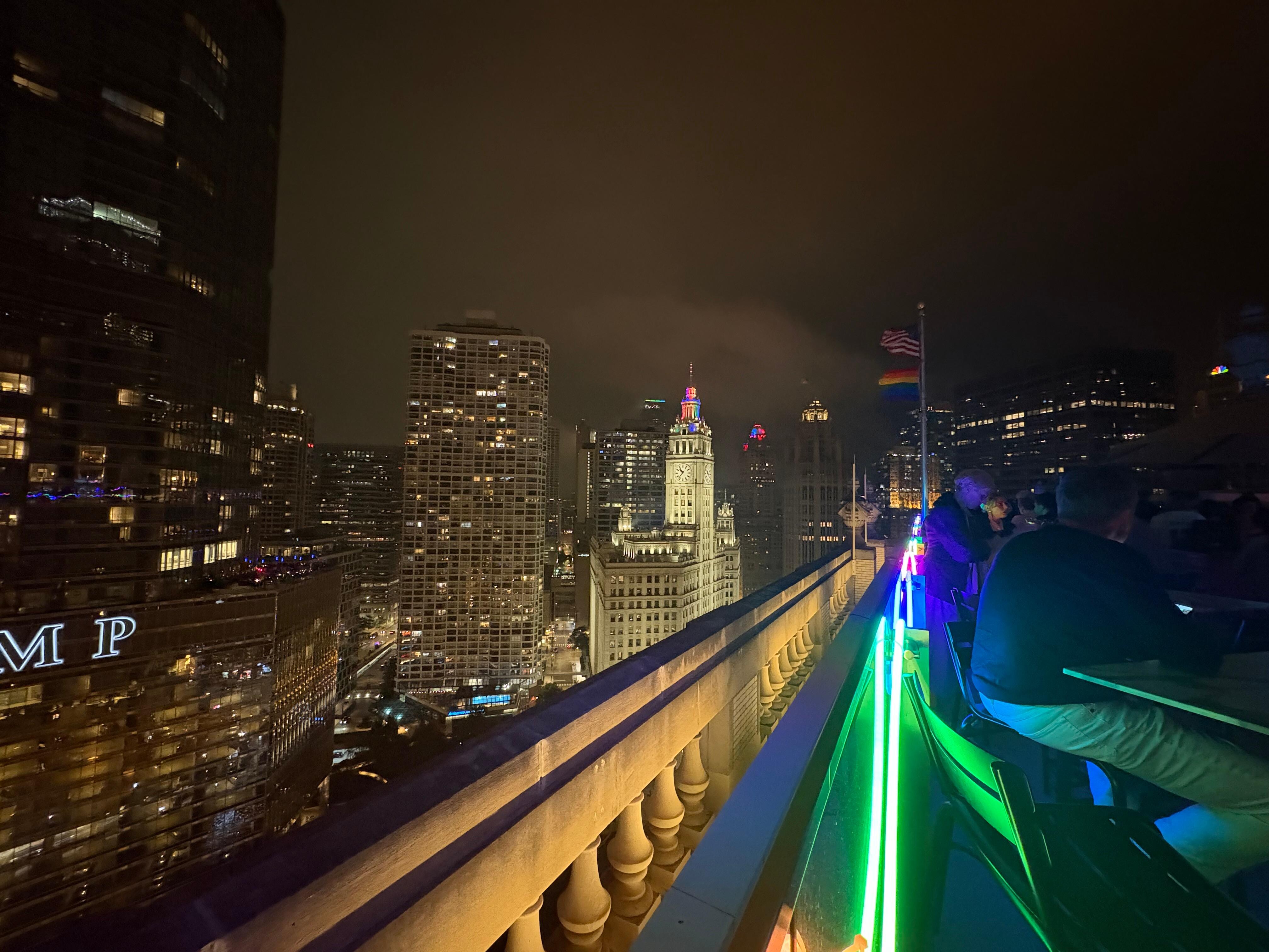 View from rooftop bar