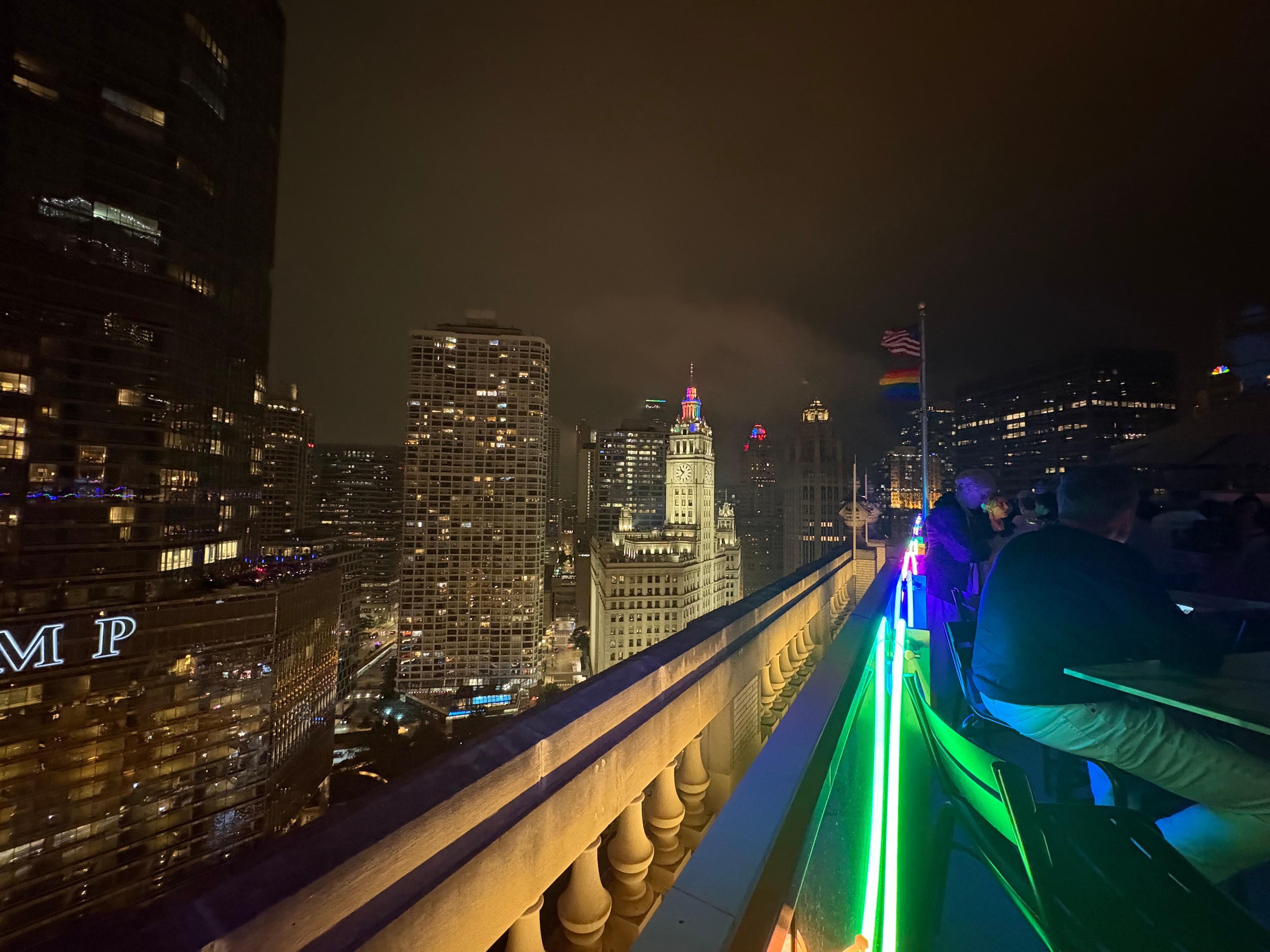 View from rooftop bar