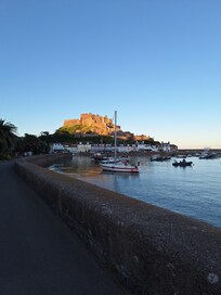 Looking left from outside the house