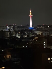 This is the night view from our window
