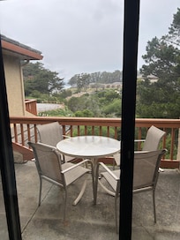 Downstairs balcony