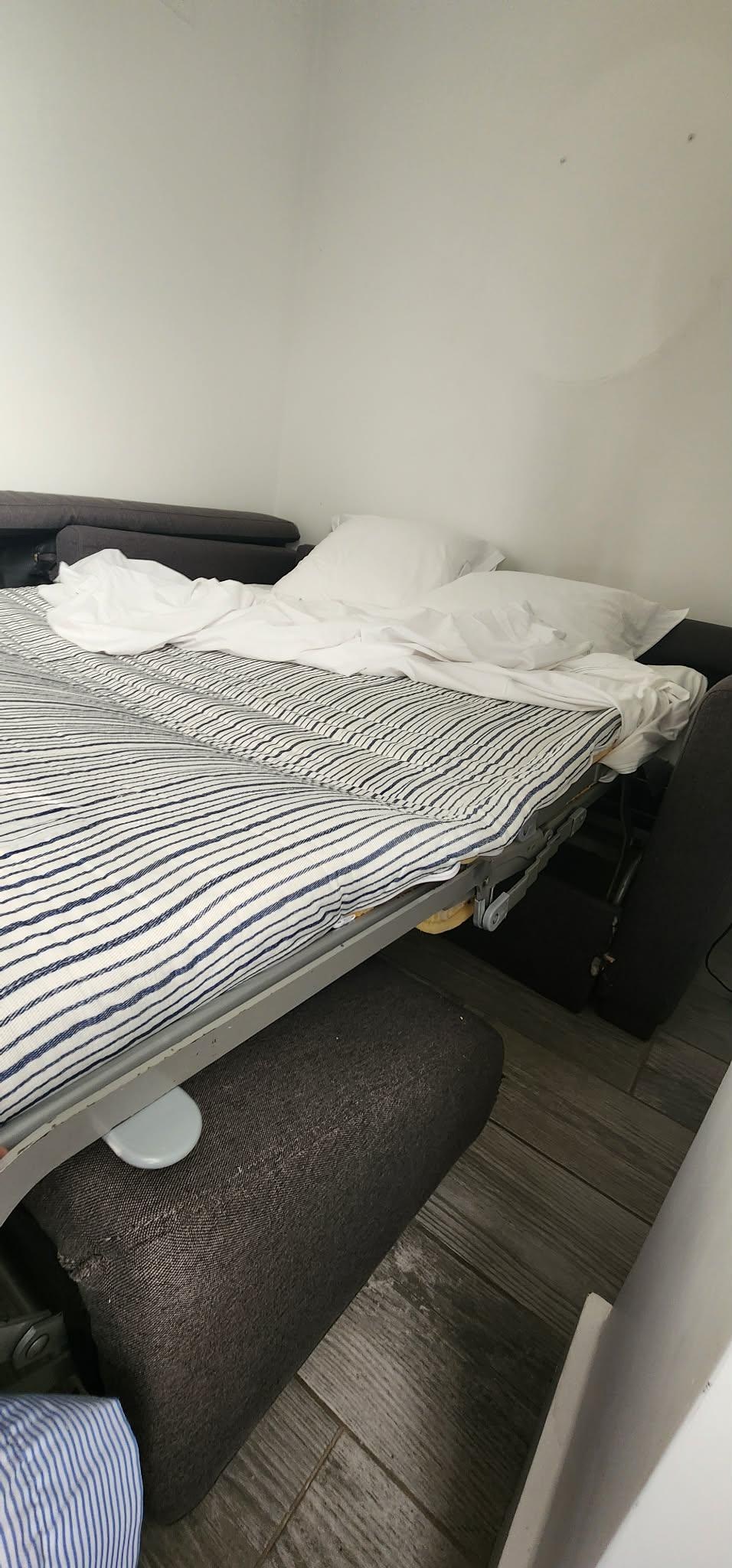 Broken bed. Feels even worse than it looks. 