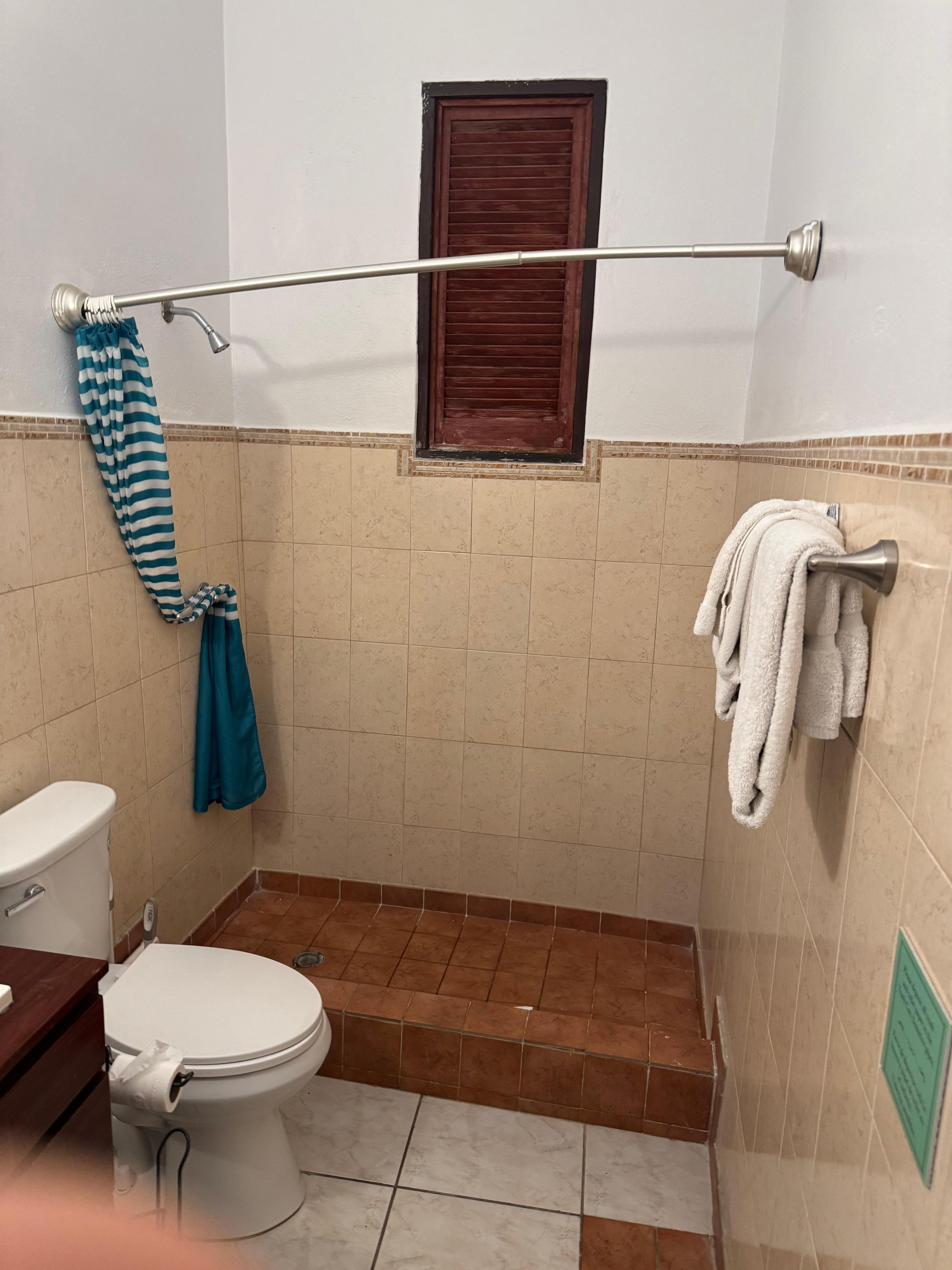 Shower curtain crooked