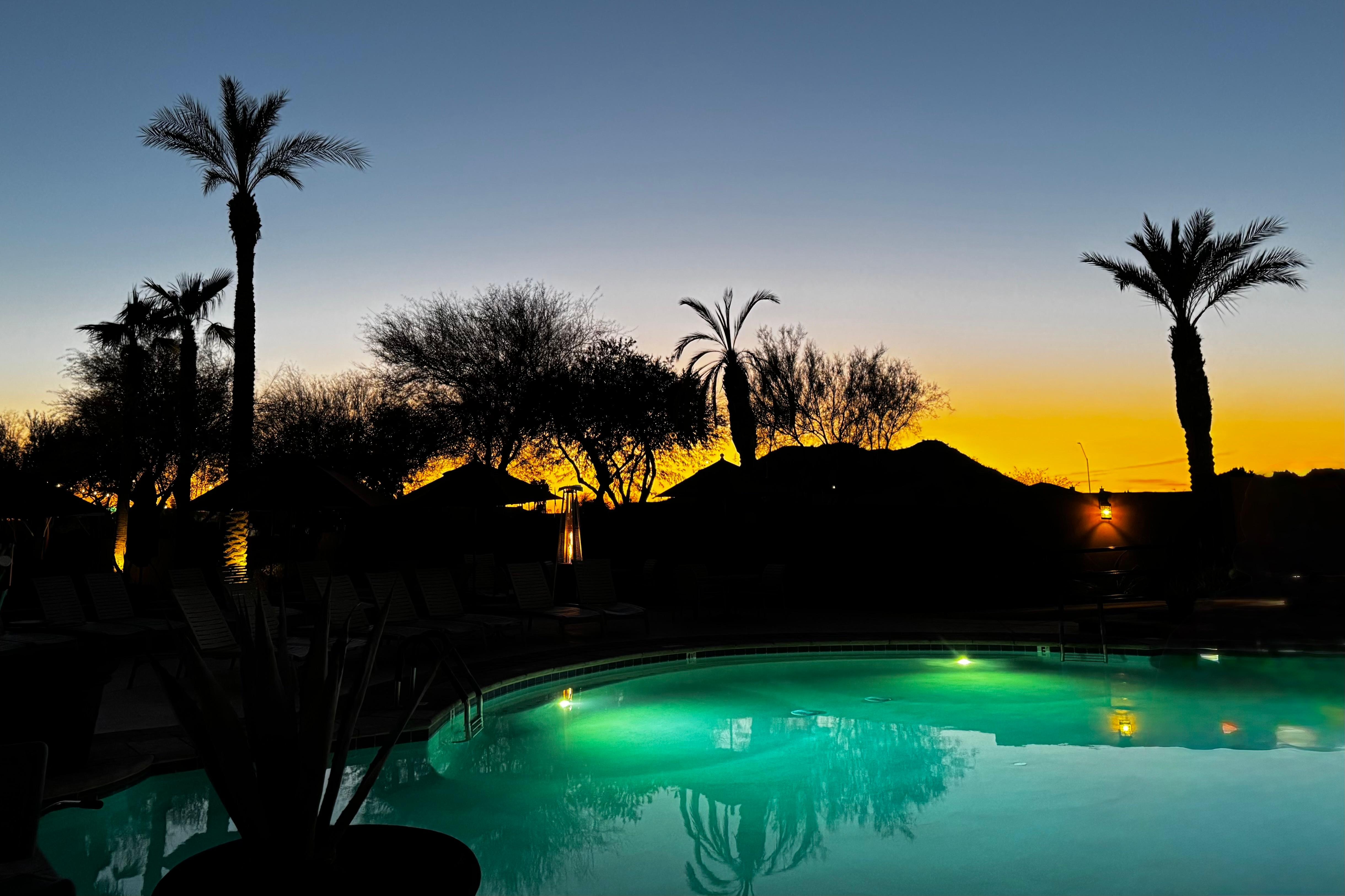 Perfect sunset view at the Adults only pool