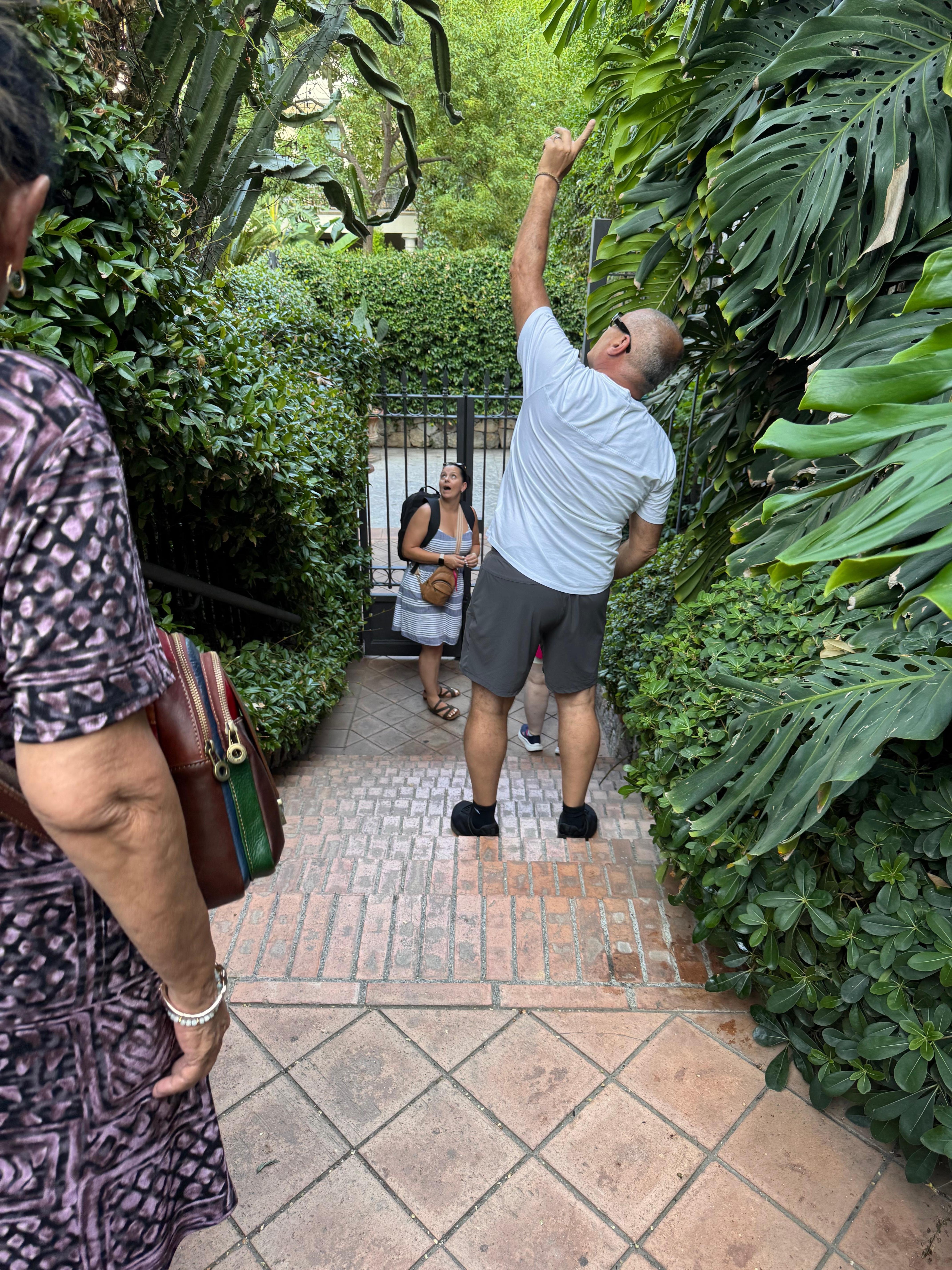 Walking through the apartment complex 