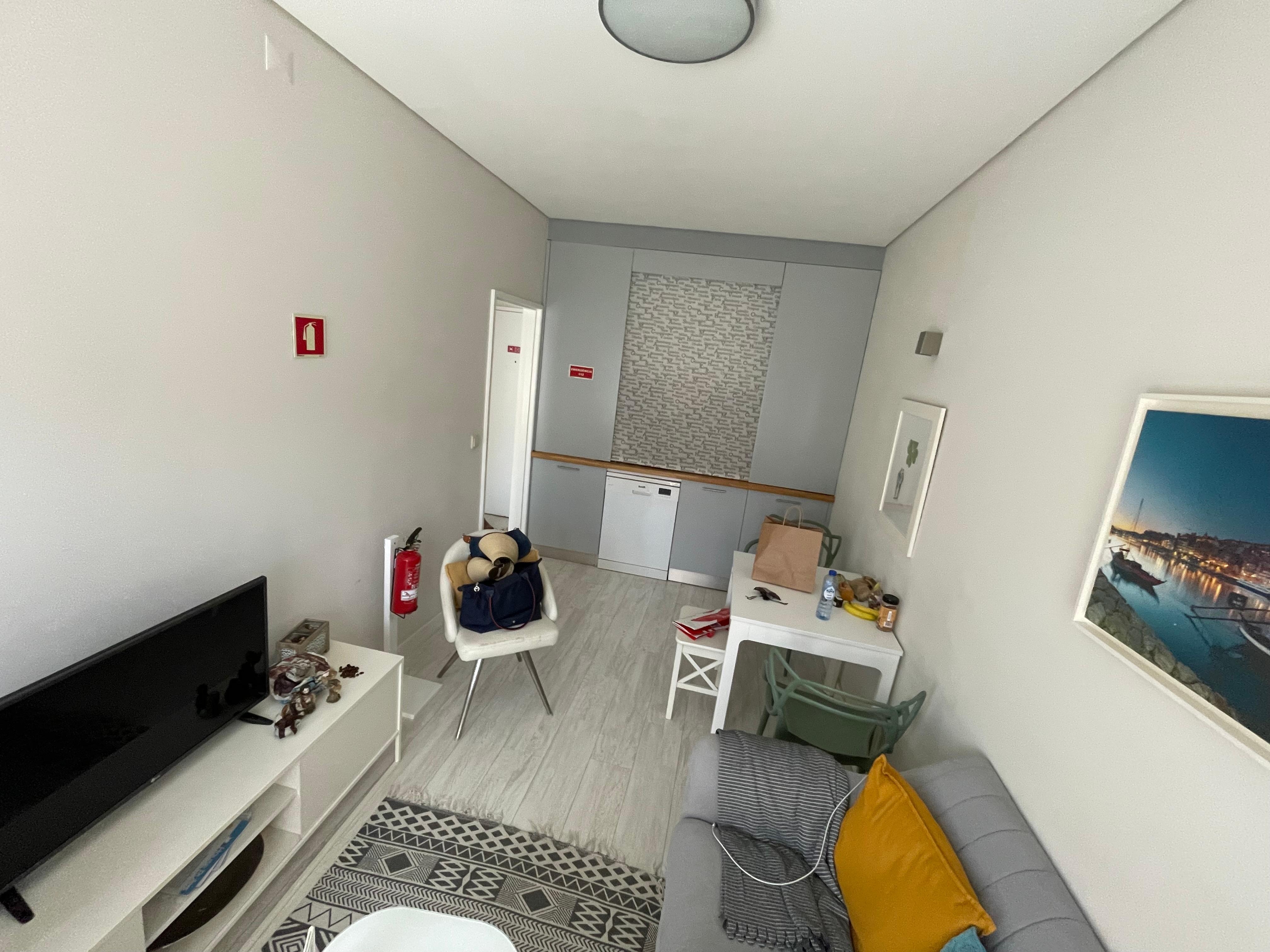 Living room and kitchen area