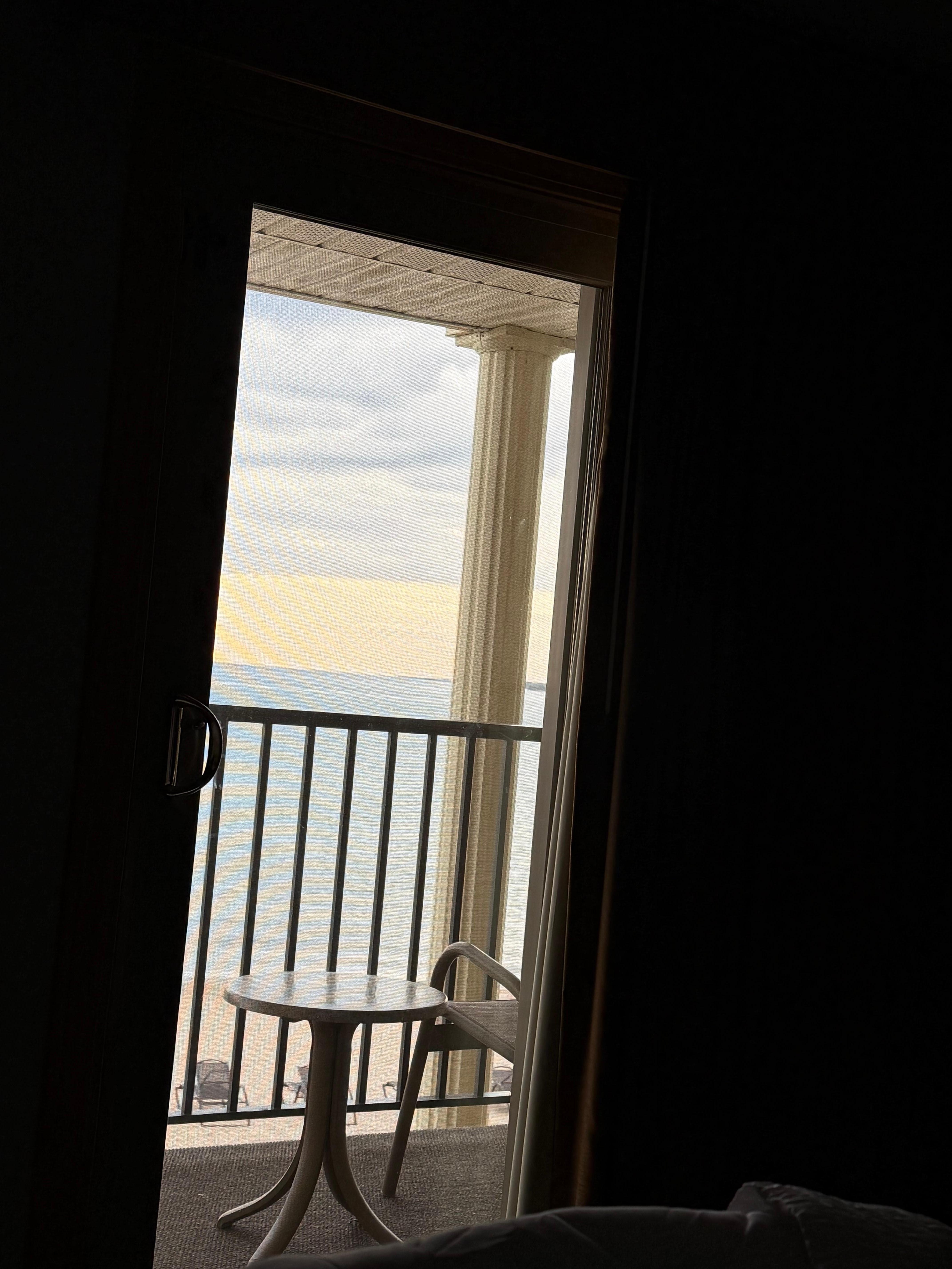 But the view in the morning is great 