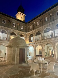 The inner courtyard by night
