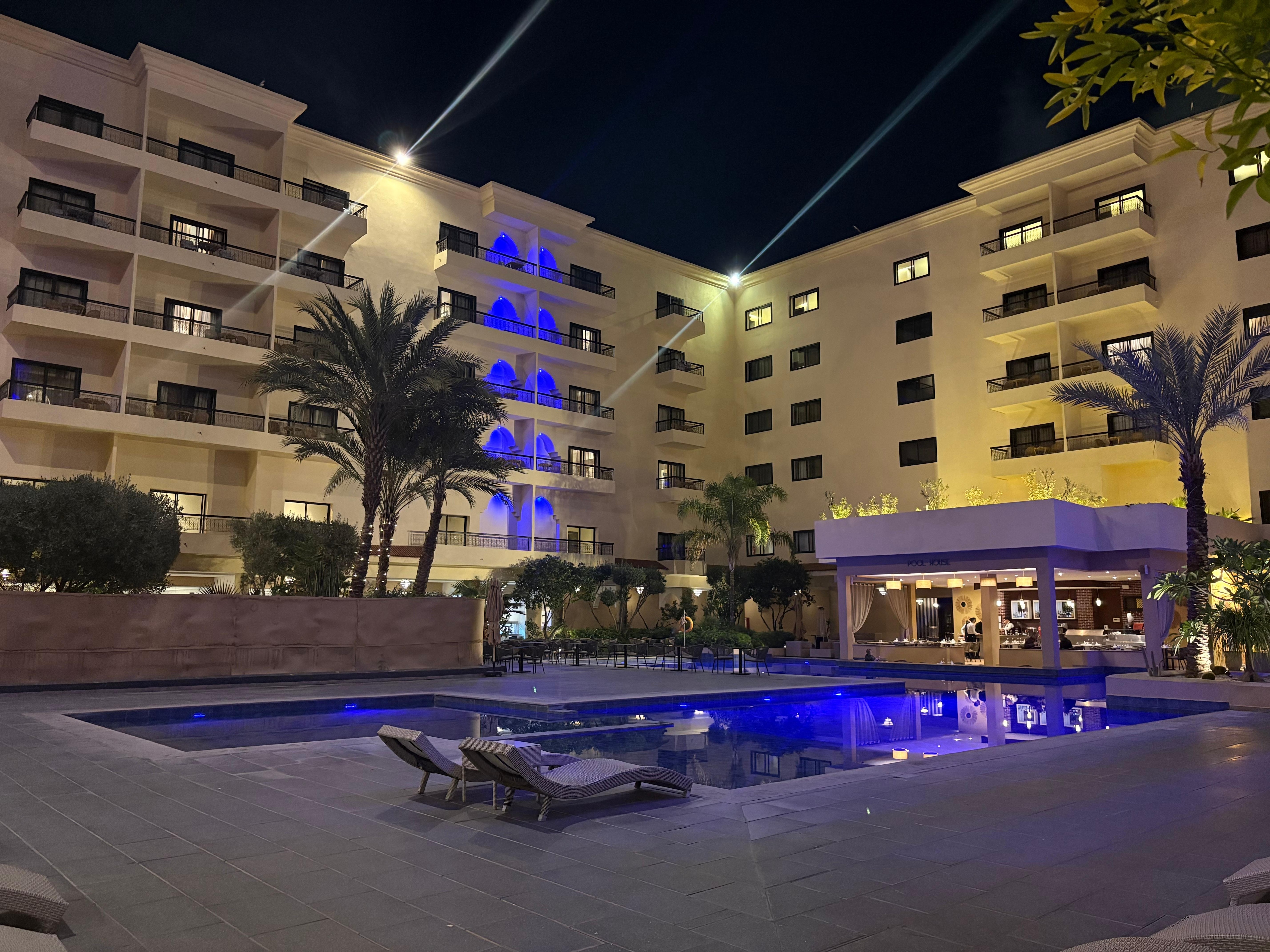 Room 311: facing into the tranquil courtyard pool.  