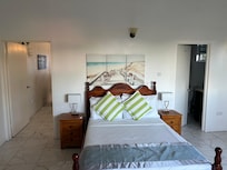 The master bedroom upstairs has its own bathroom AND its own cozy sitting room behind it. Just a couple of couches and I used it to drink a cup of tea in the evenings and read my book