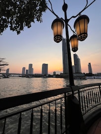 View from bar terrace to the river