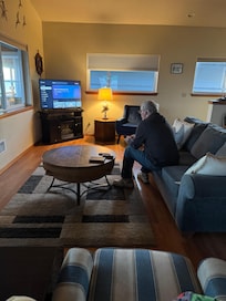 this is the upstairs living room.