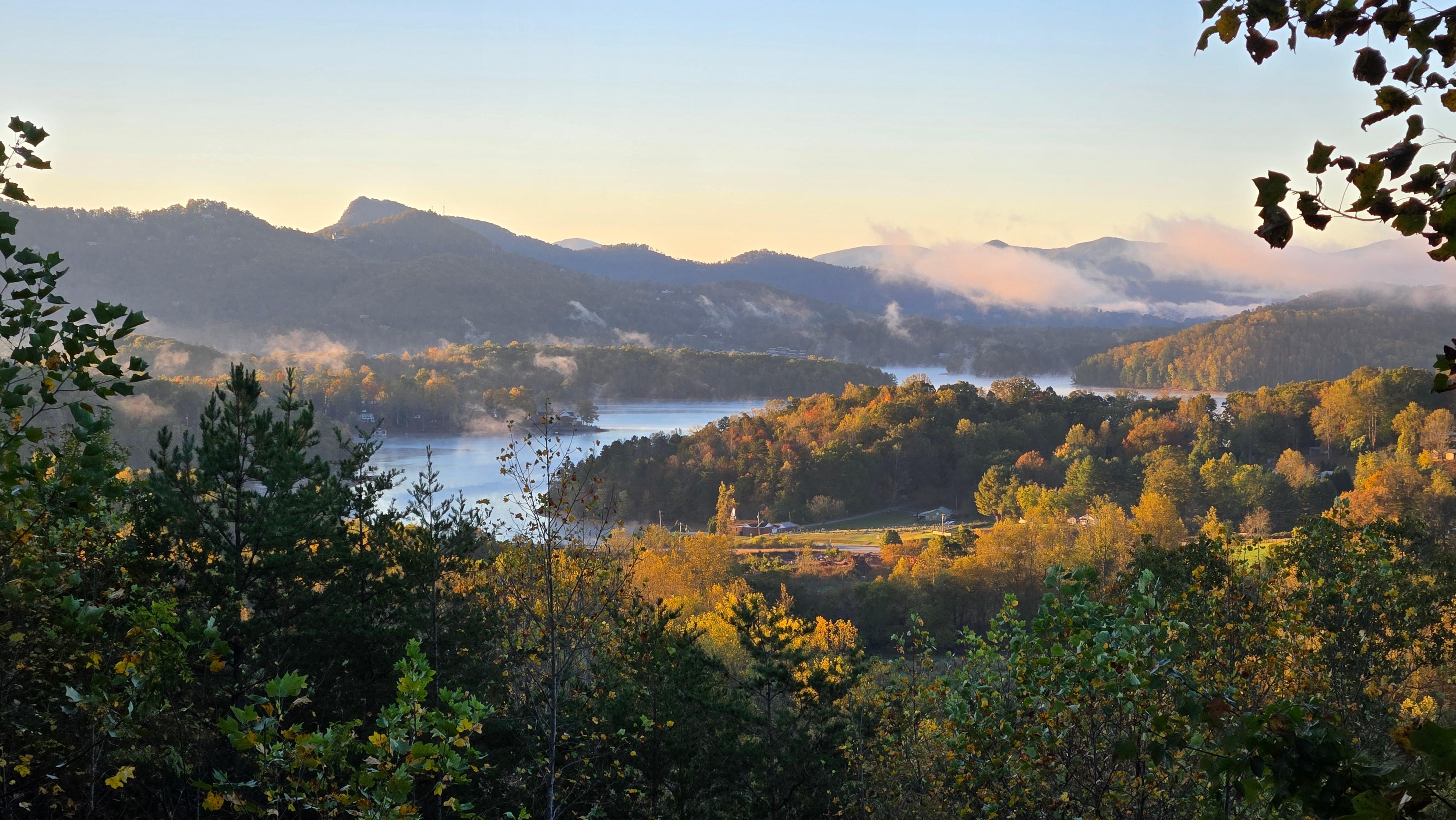 View from deck toward lake chatuge