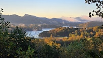 View from deck toward lake chatuge