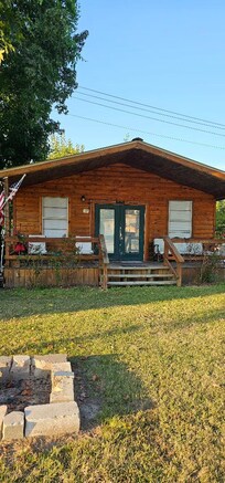 Cabin and firepit