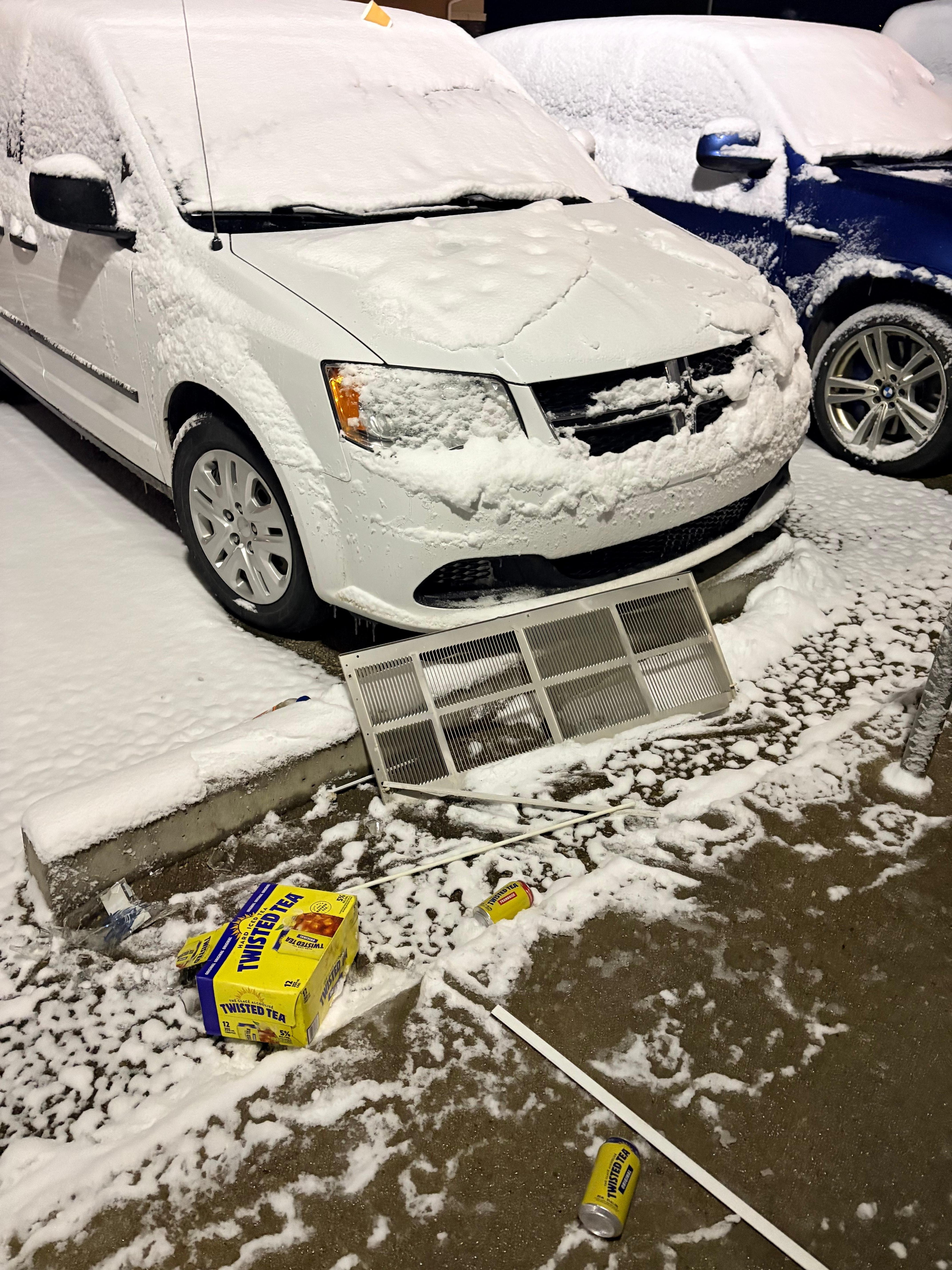 The person next to us that caused all the trouble kicked out the heating/cooling system cover that’s how excessively he was banging all night long , it landed on a teammates vehicle along with other trash that was thrown out of the room. 