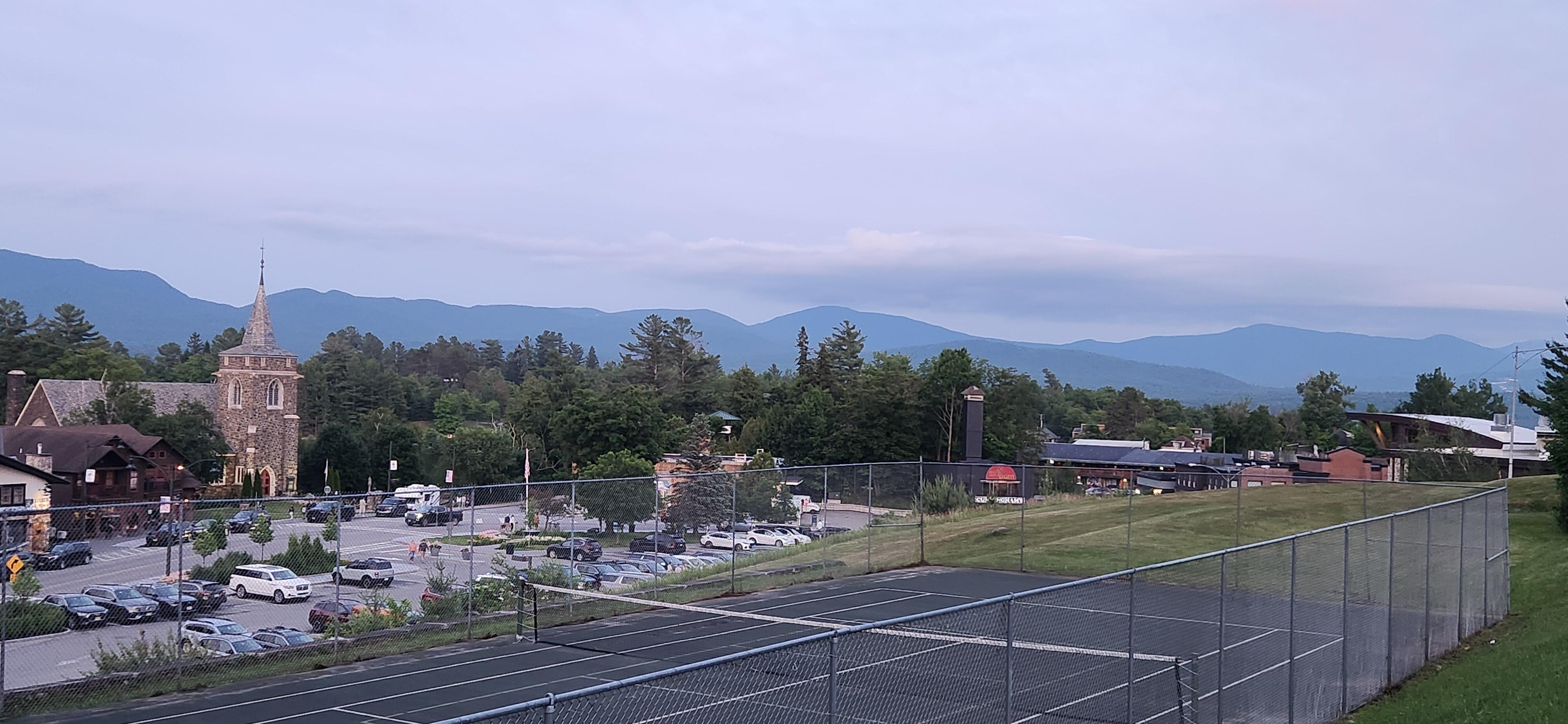Looking down on Main St.