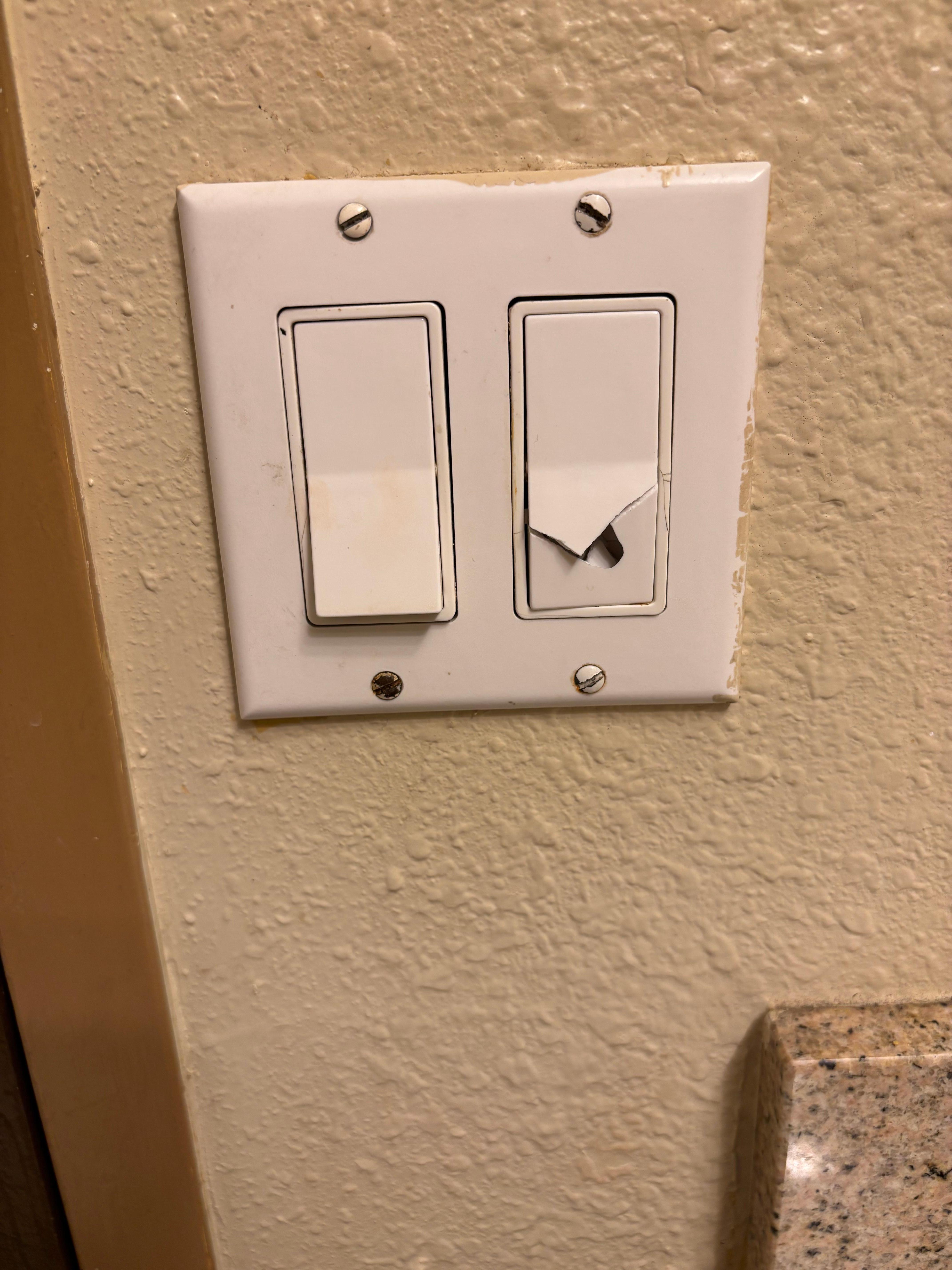 Typical switches through the hotel.