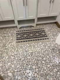 Bathroom rugs have never been washed