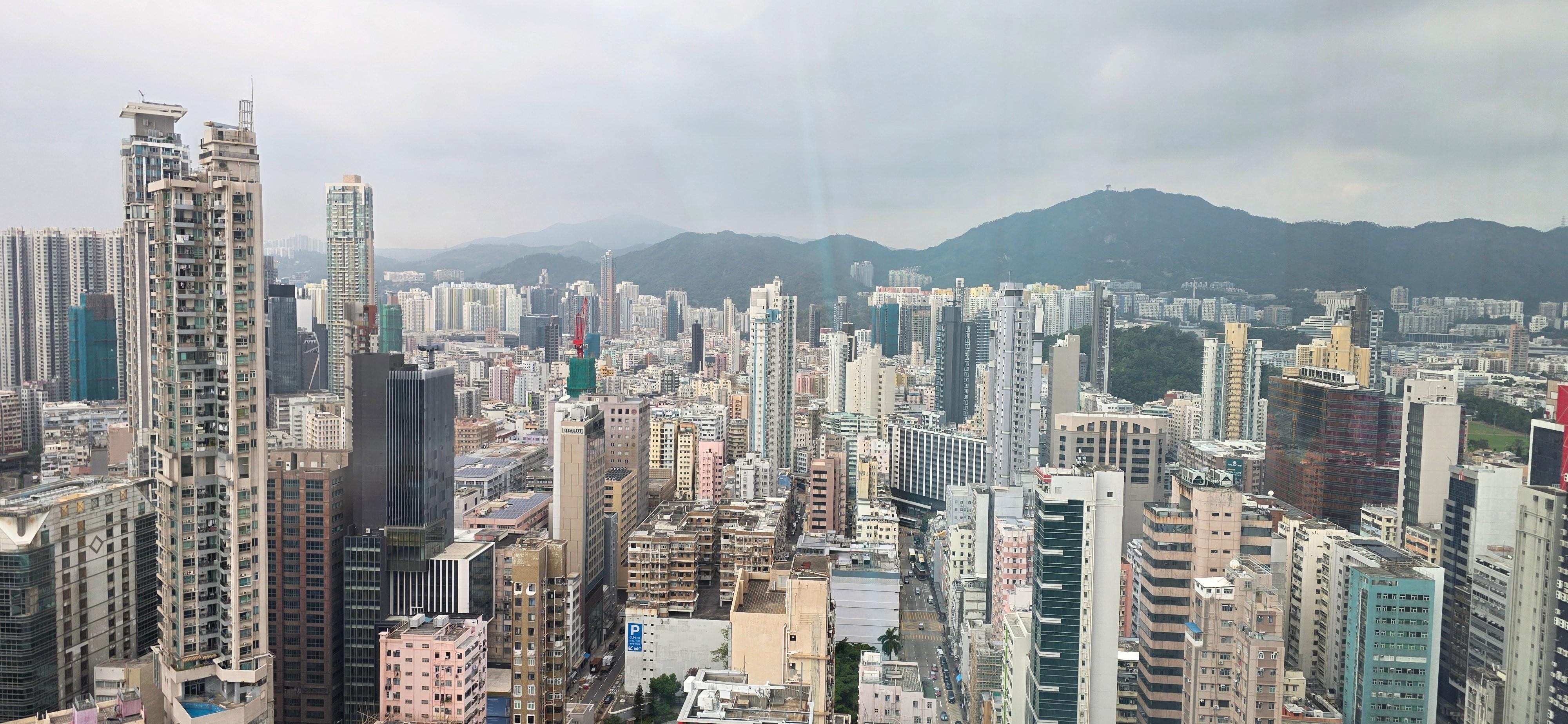 View from corner suite room