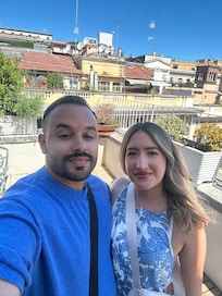 Us on our private terrace.