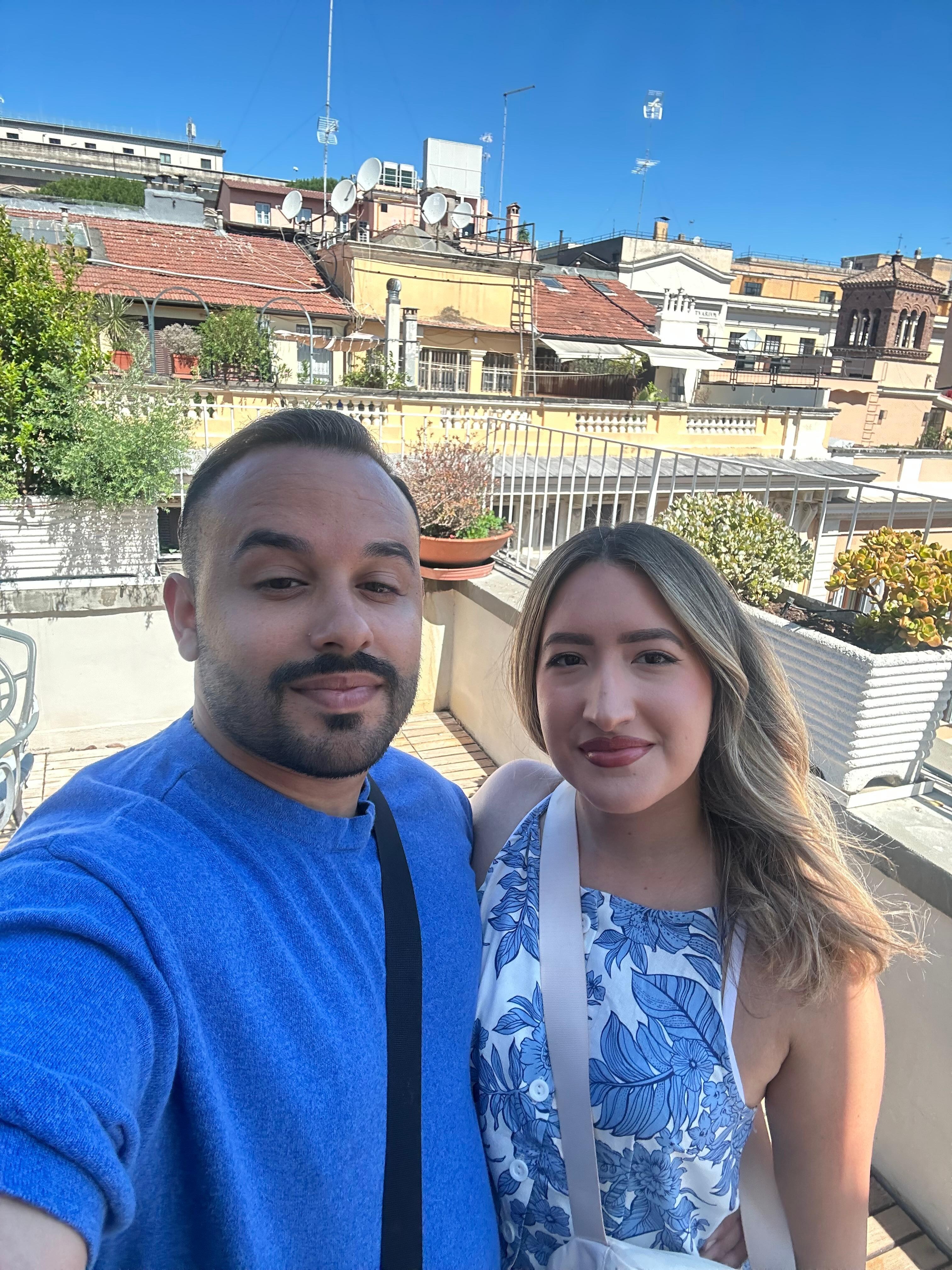 Us on our private terrace. 