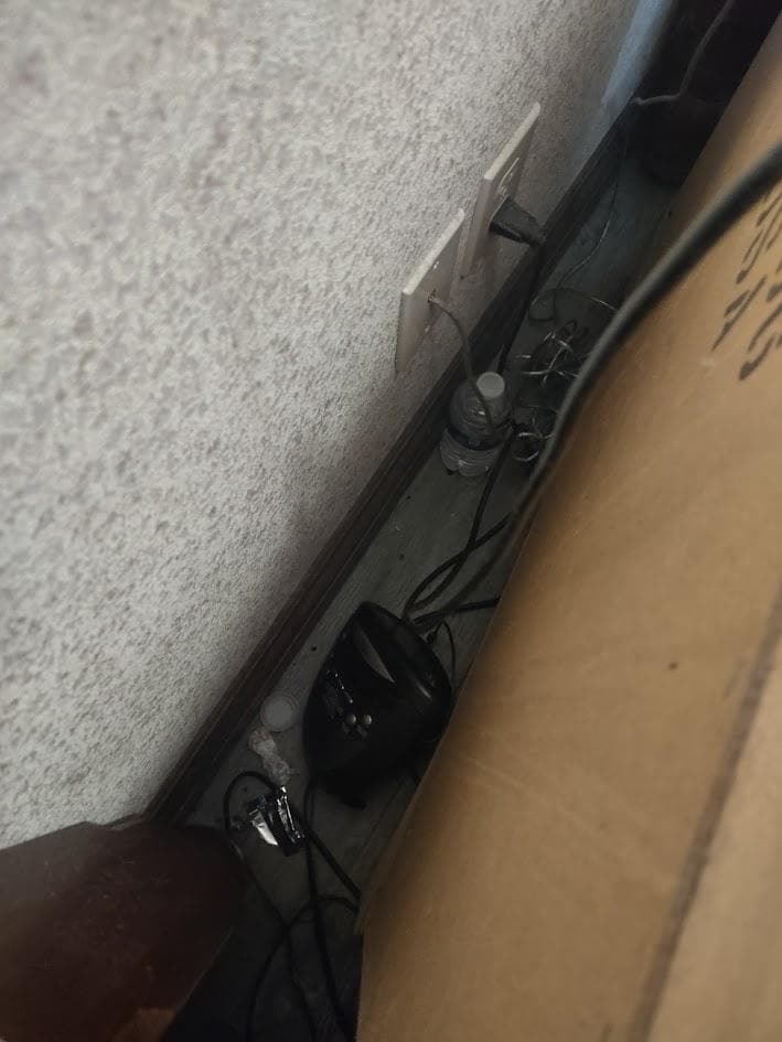 found this when we switched rooms i was making sure we didn't forget anything and looked behind the side table. kids were excited to see an " ancient" alarm clock in the other room . they didn't realize they had one all along 