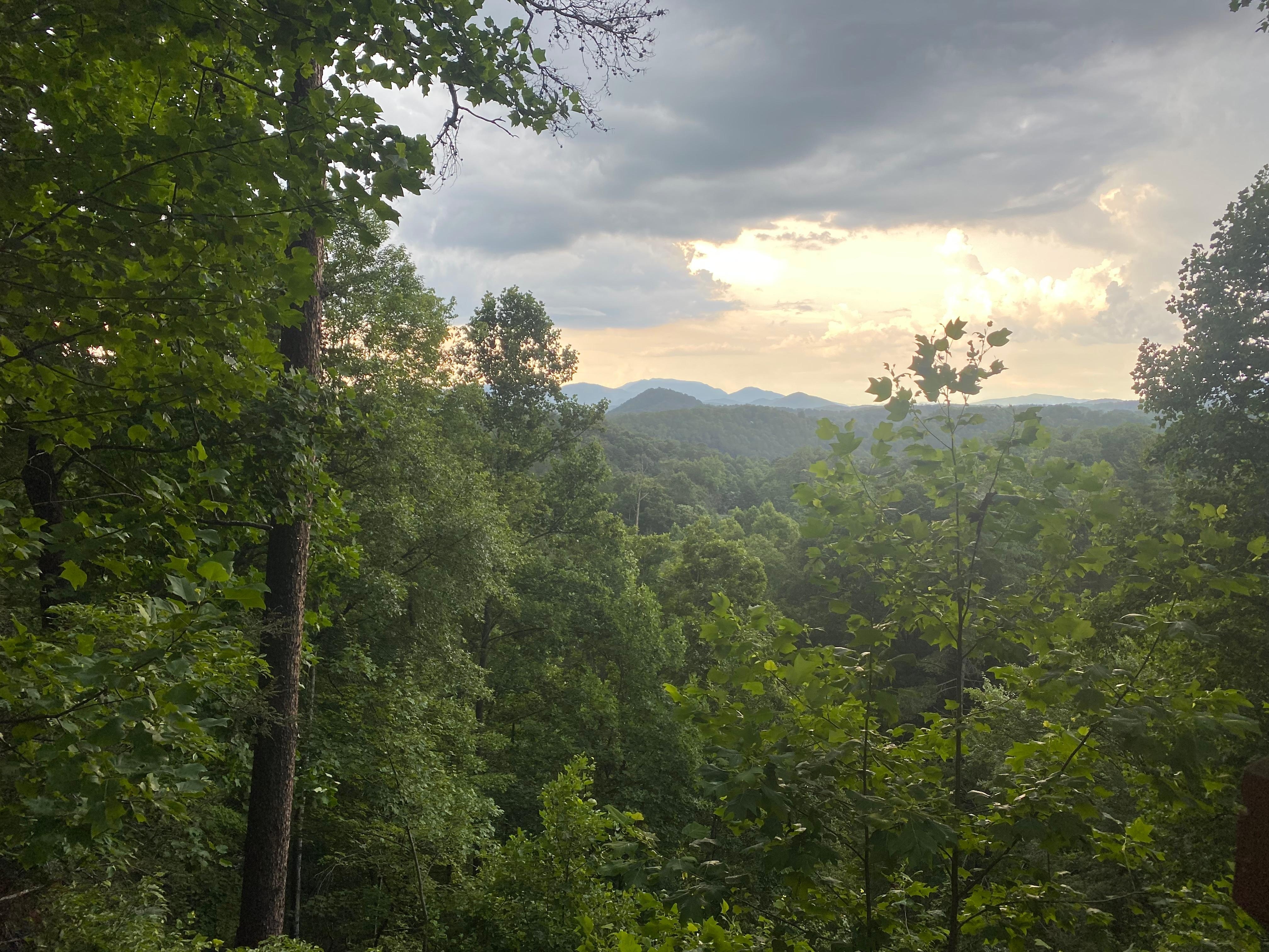 Pictures off the deck of cabin