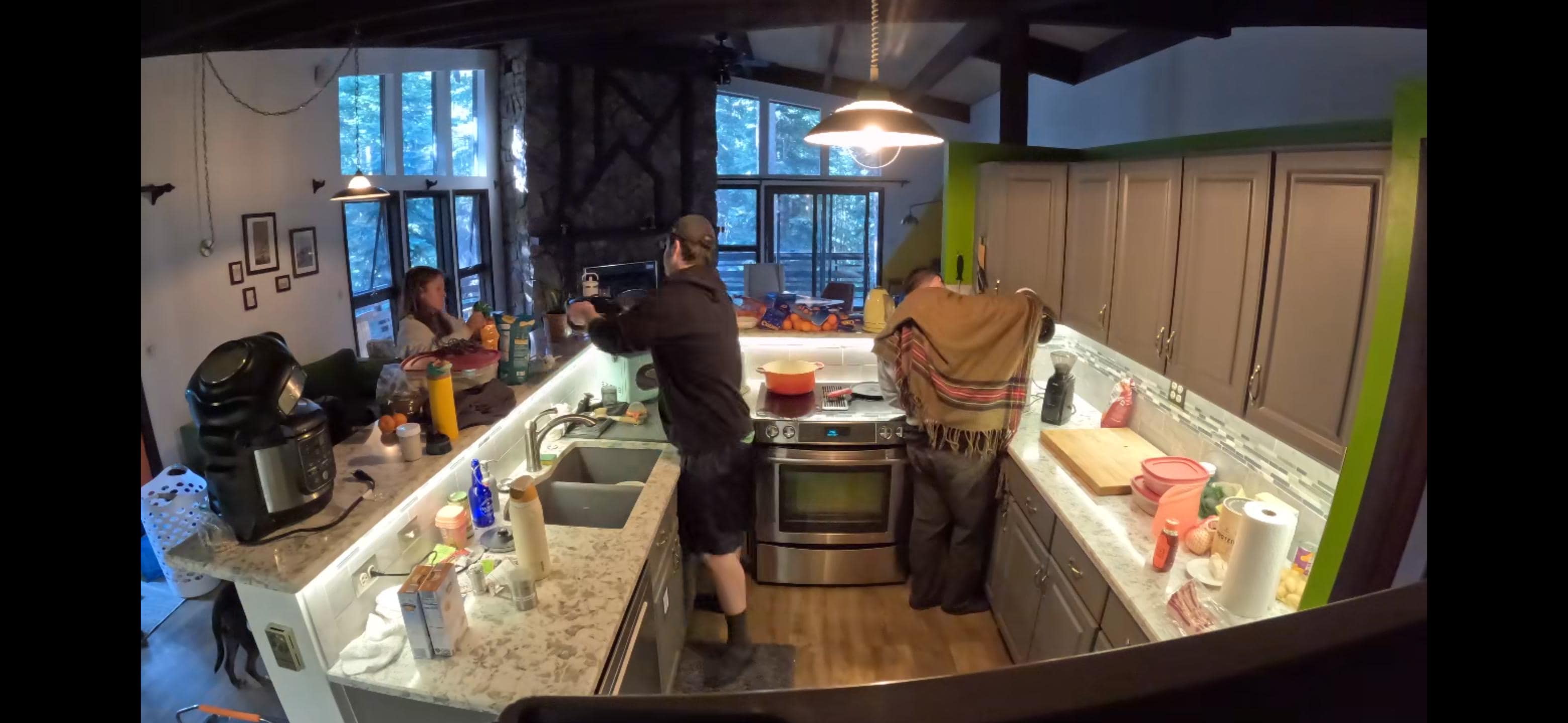 My "kids" (they're all adults now) helped with meals, and the we'll equipped/stocked kitchen makes it easy.