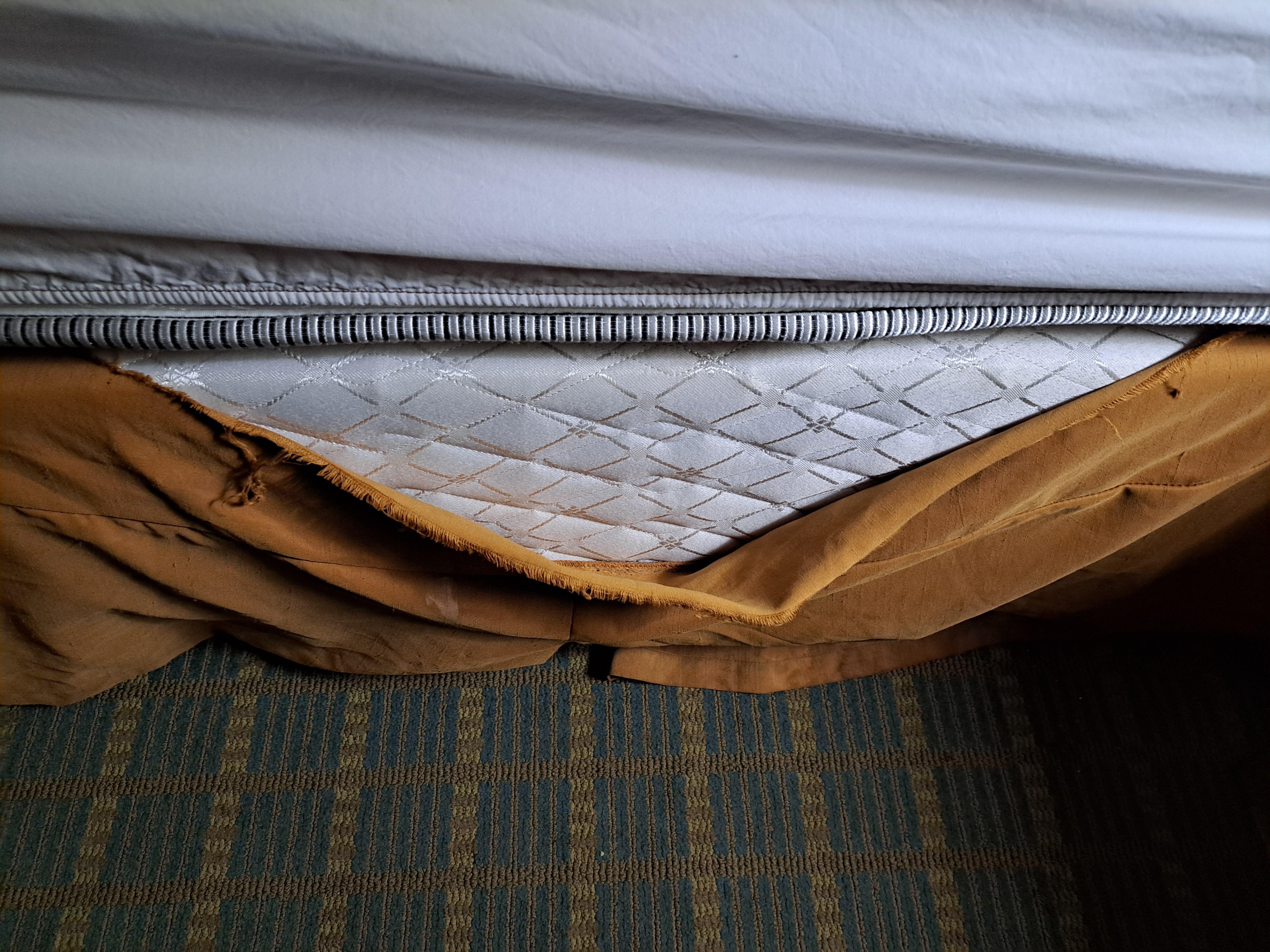 Torn, accidents happen I guess, atleast tuck it in.