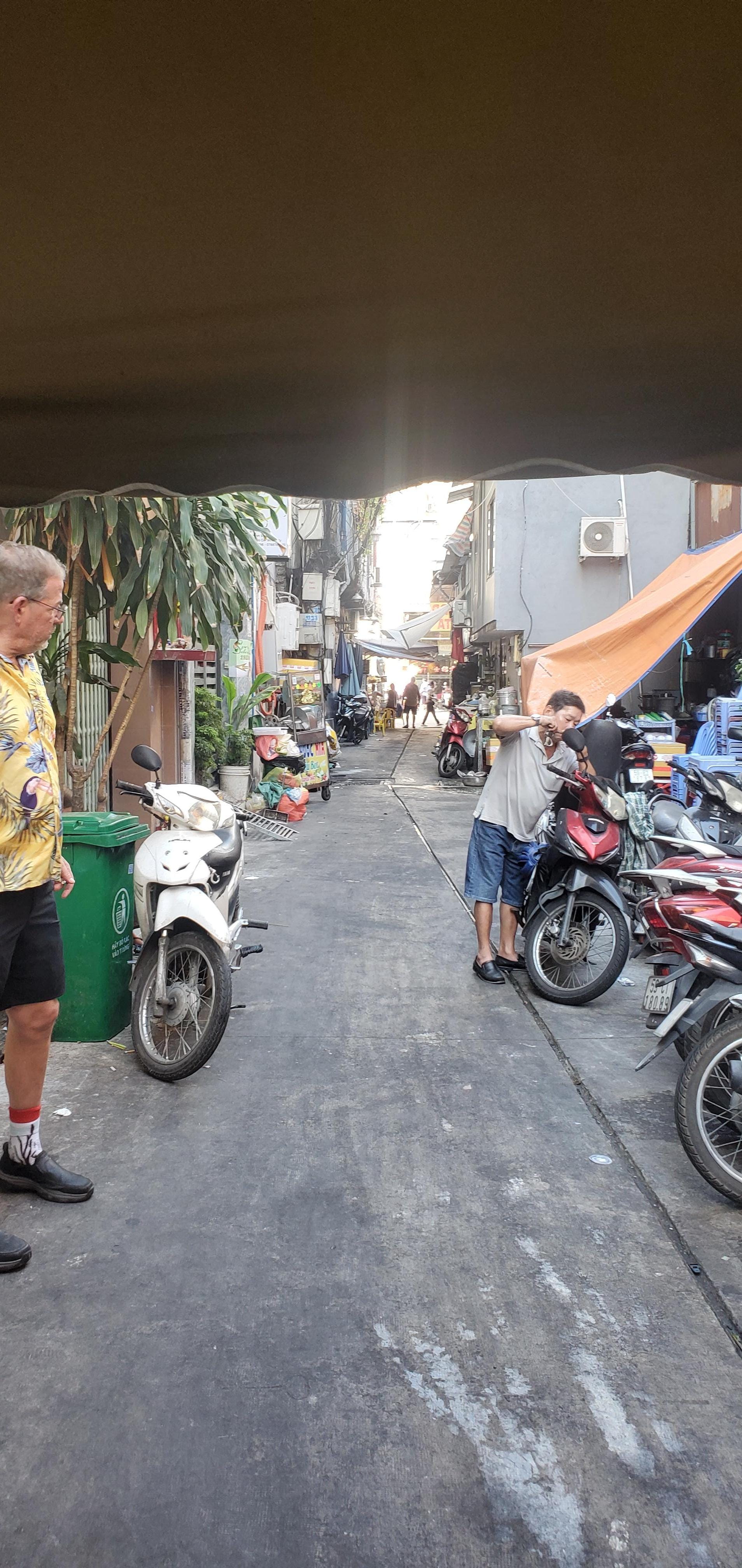 The hotel is down this backlane