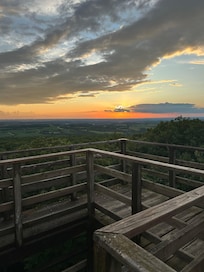 Sunset at Blue Mounds west tower