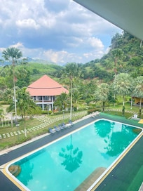 Pool view from the balcony