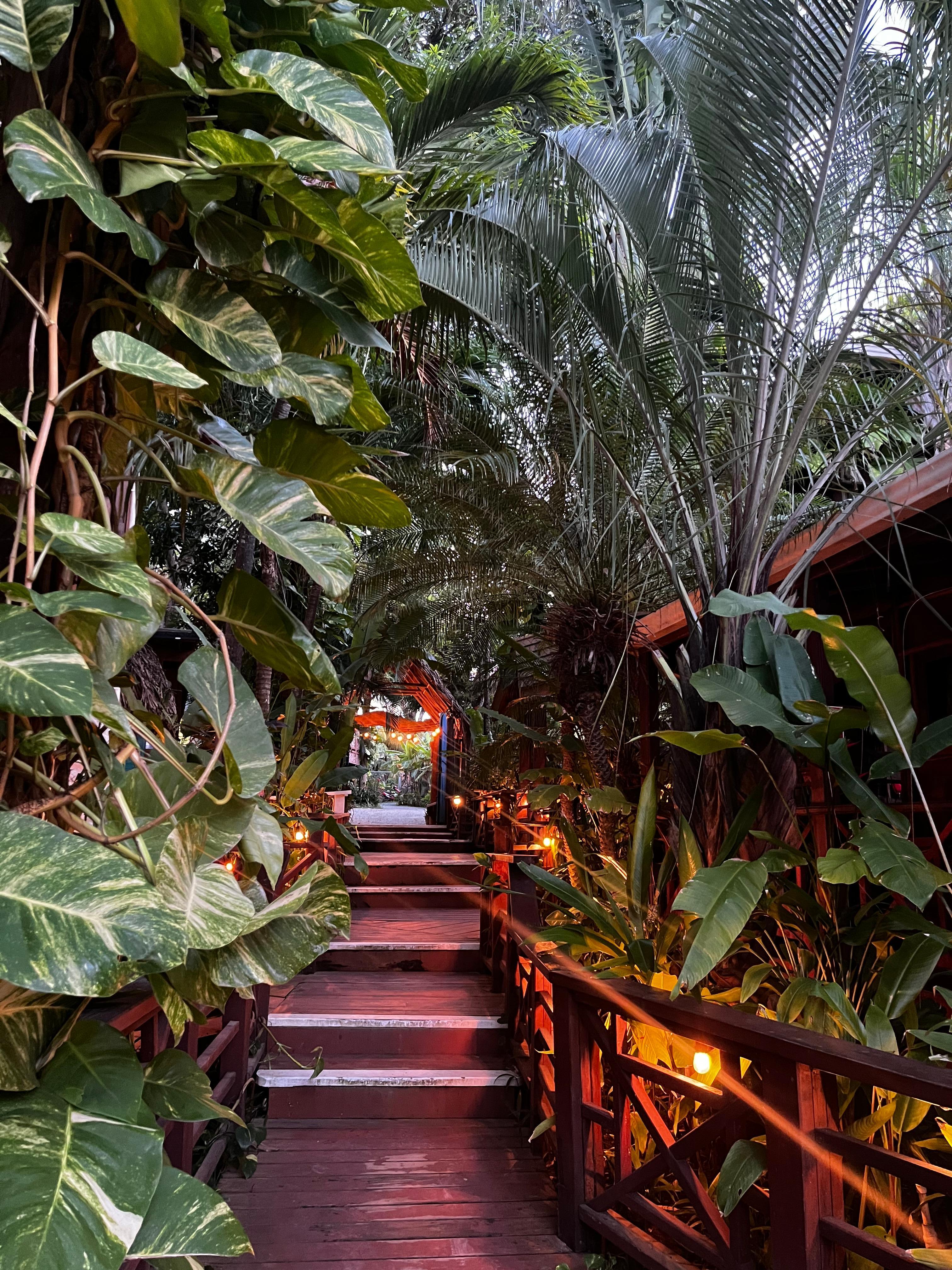 View up towards reception 